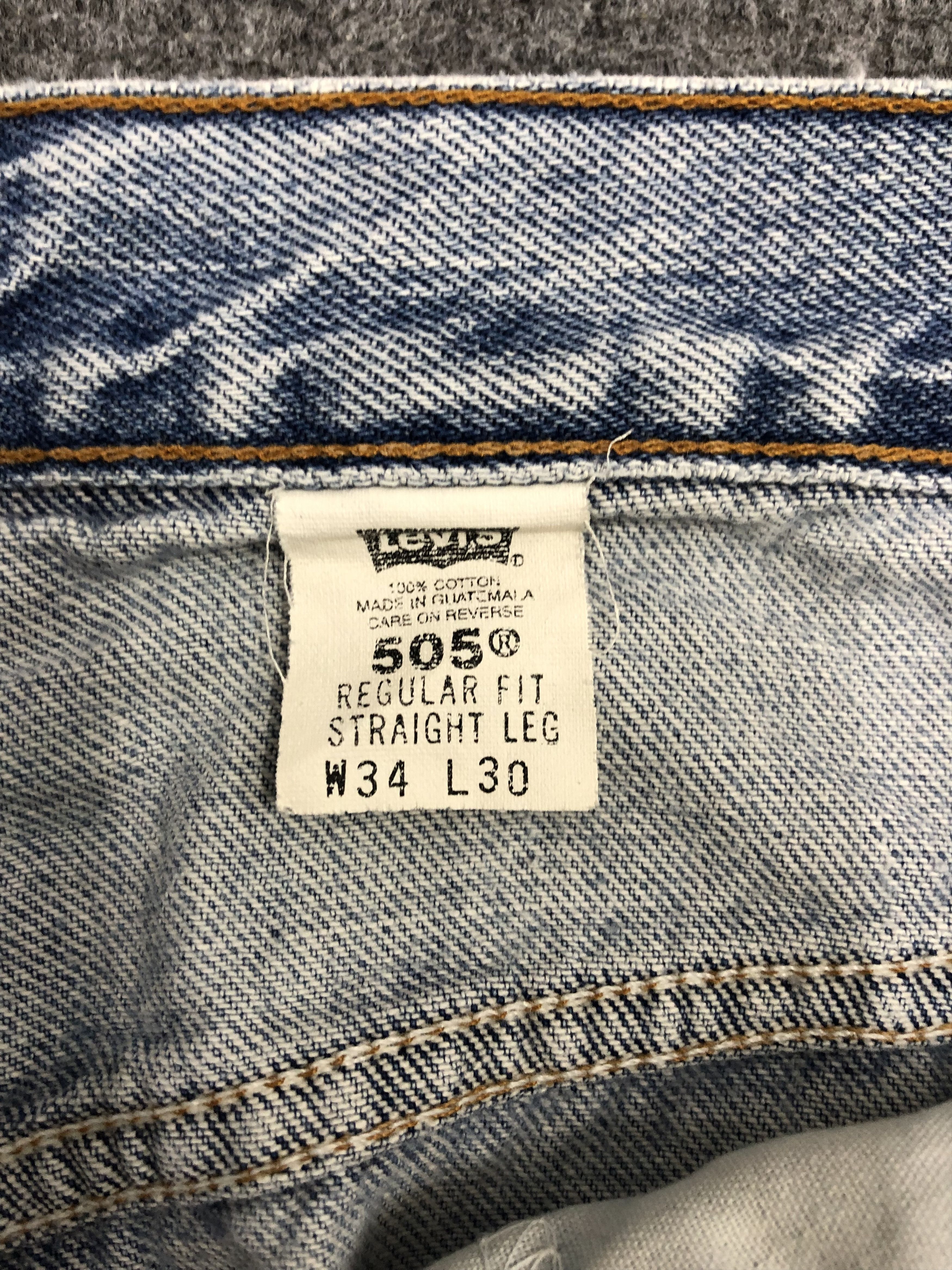 Levi's Vintage Levis 505 Sun Faded Jeans DP1054 Size US 32 / EU 48 - 6 Thumbnail