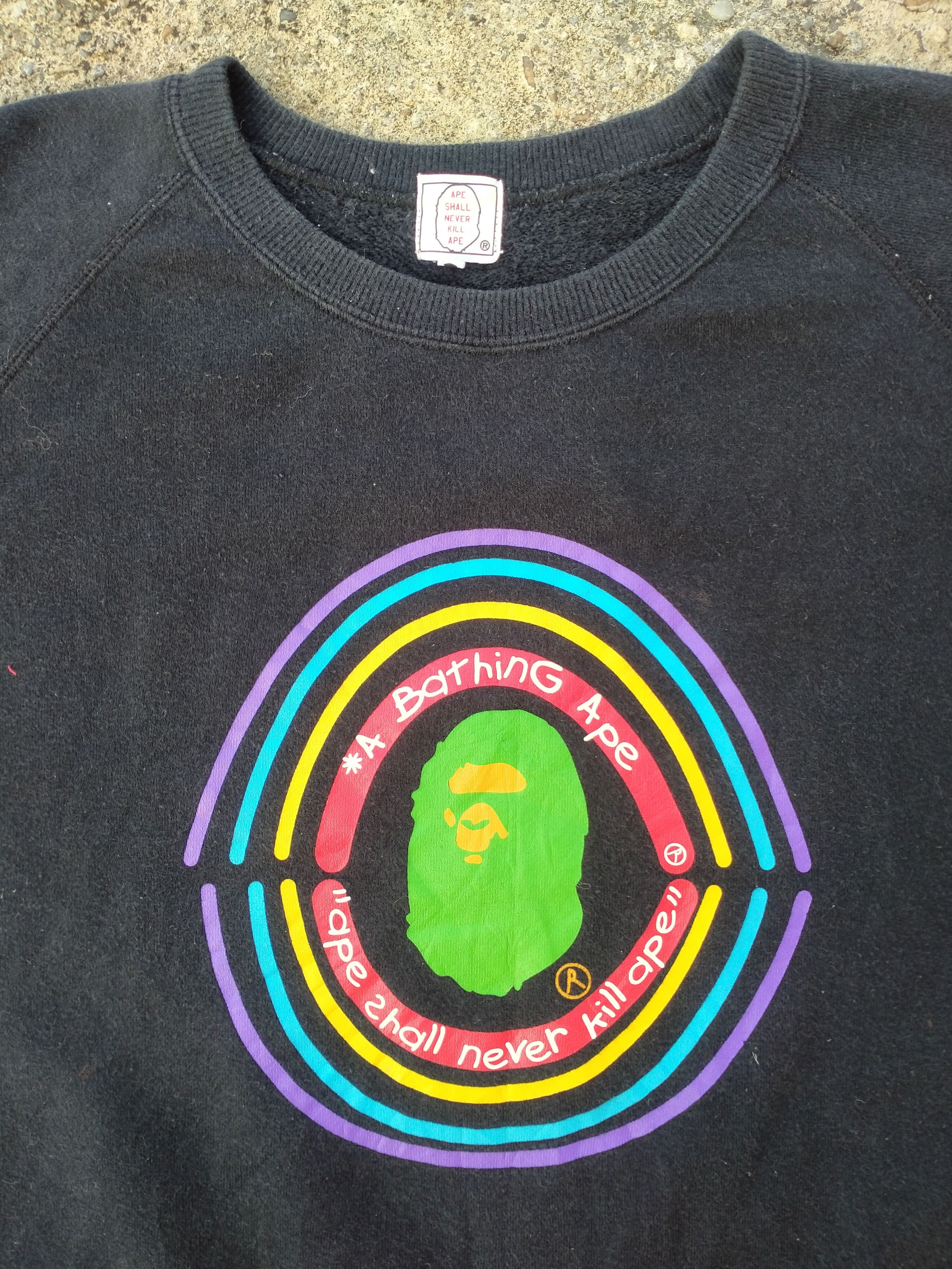 Bape BAPE BIG LOGO SHORT SLEEVE SWEATSHIRT SIZE M Size US M / EU 48-50 / 2 - 3 Thumbnail