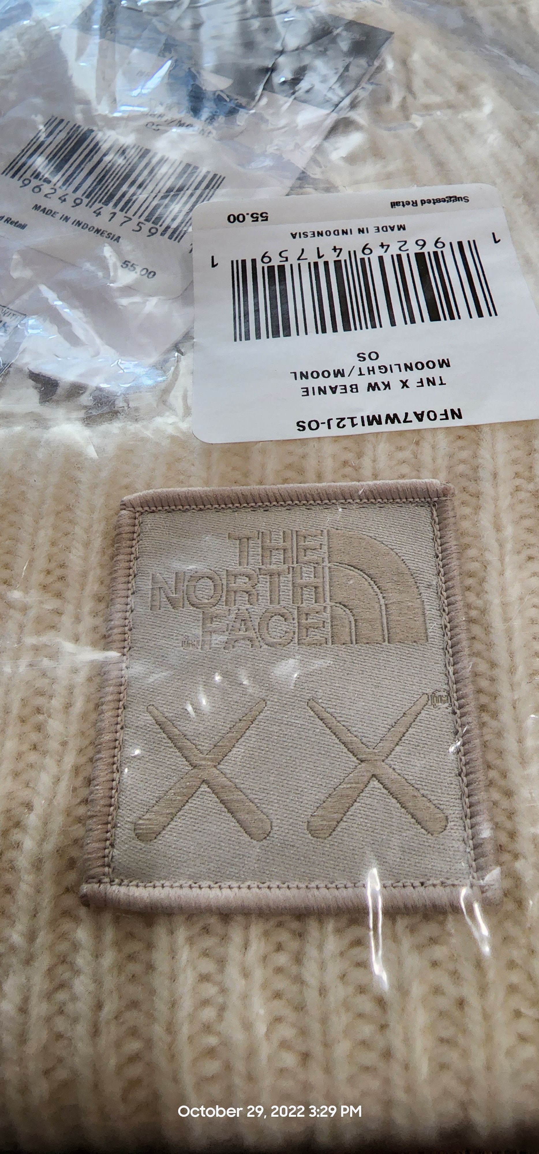 Kaws × The North Face Kaws x TNF Moonlight Ivory Beanie Size ONE SIZE - 1 Thumbnail