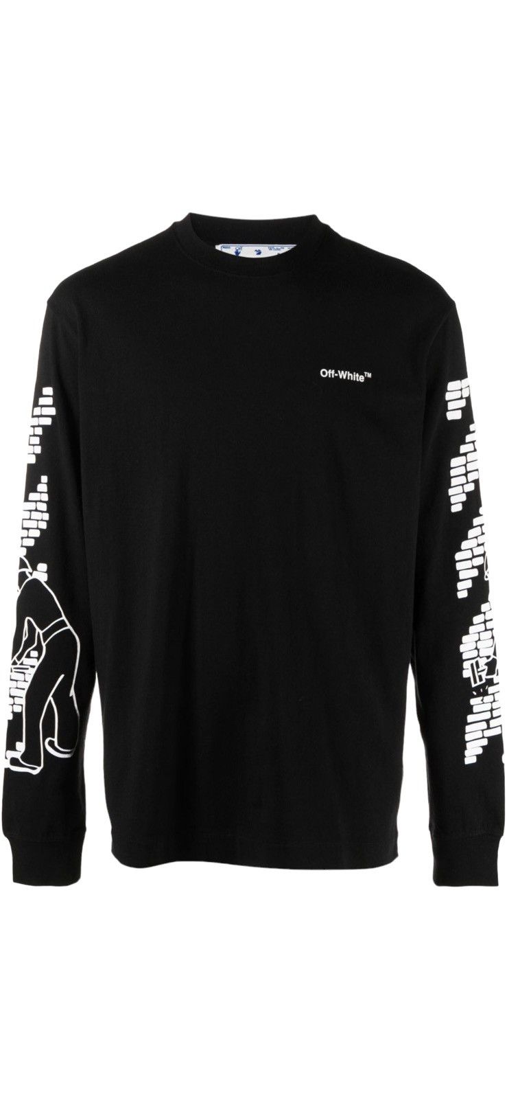 Off White Logo Print Long Sleeve T-shirt