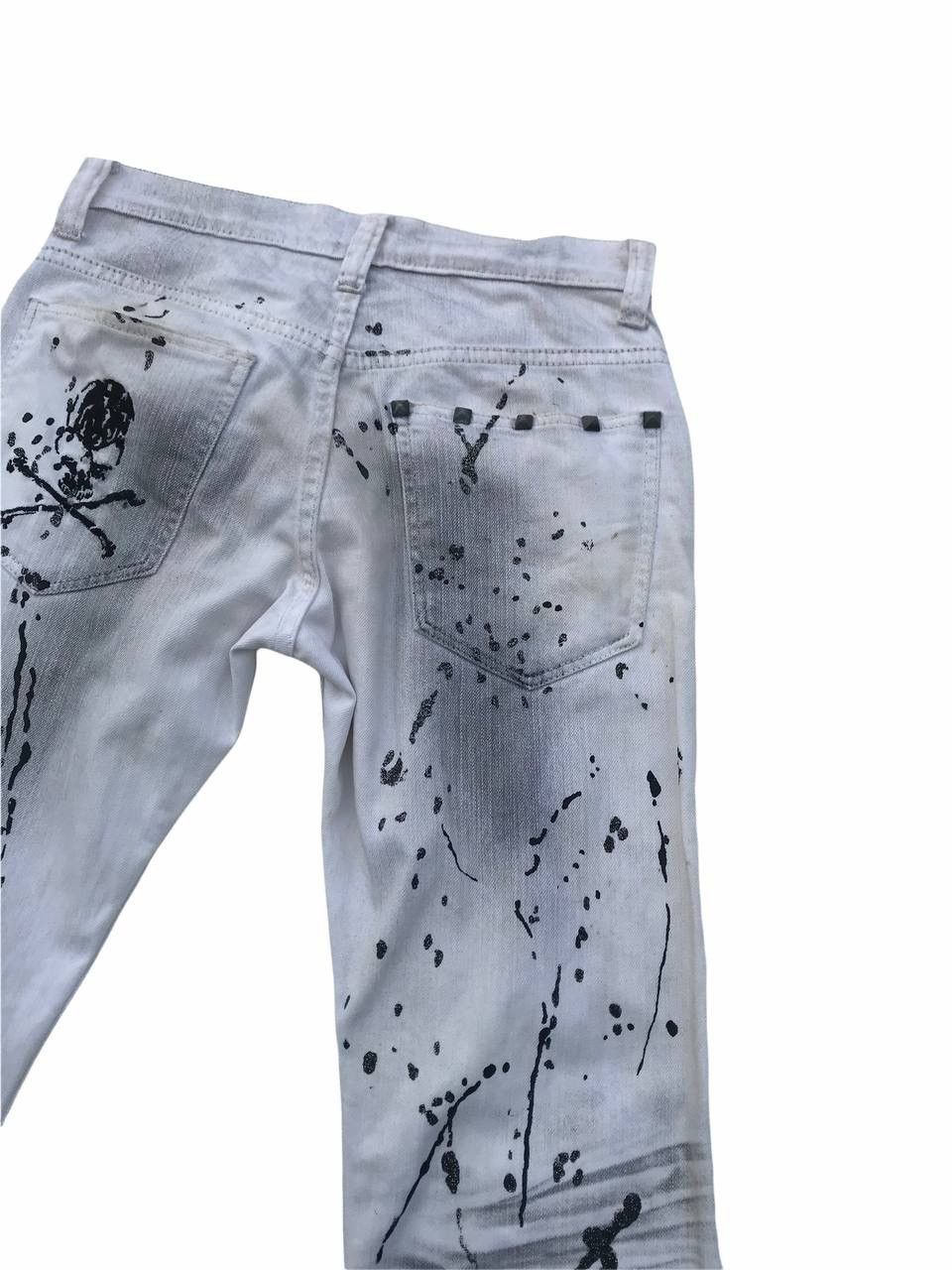 Japanese Brand Rare Skull Flared Paint Splash Fashion Pants Size 28" / US 6 / IT 42 - 11 Thumbnail