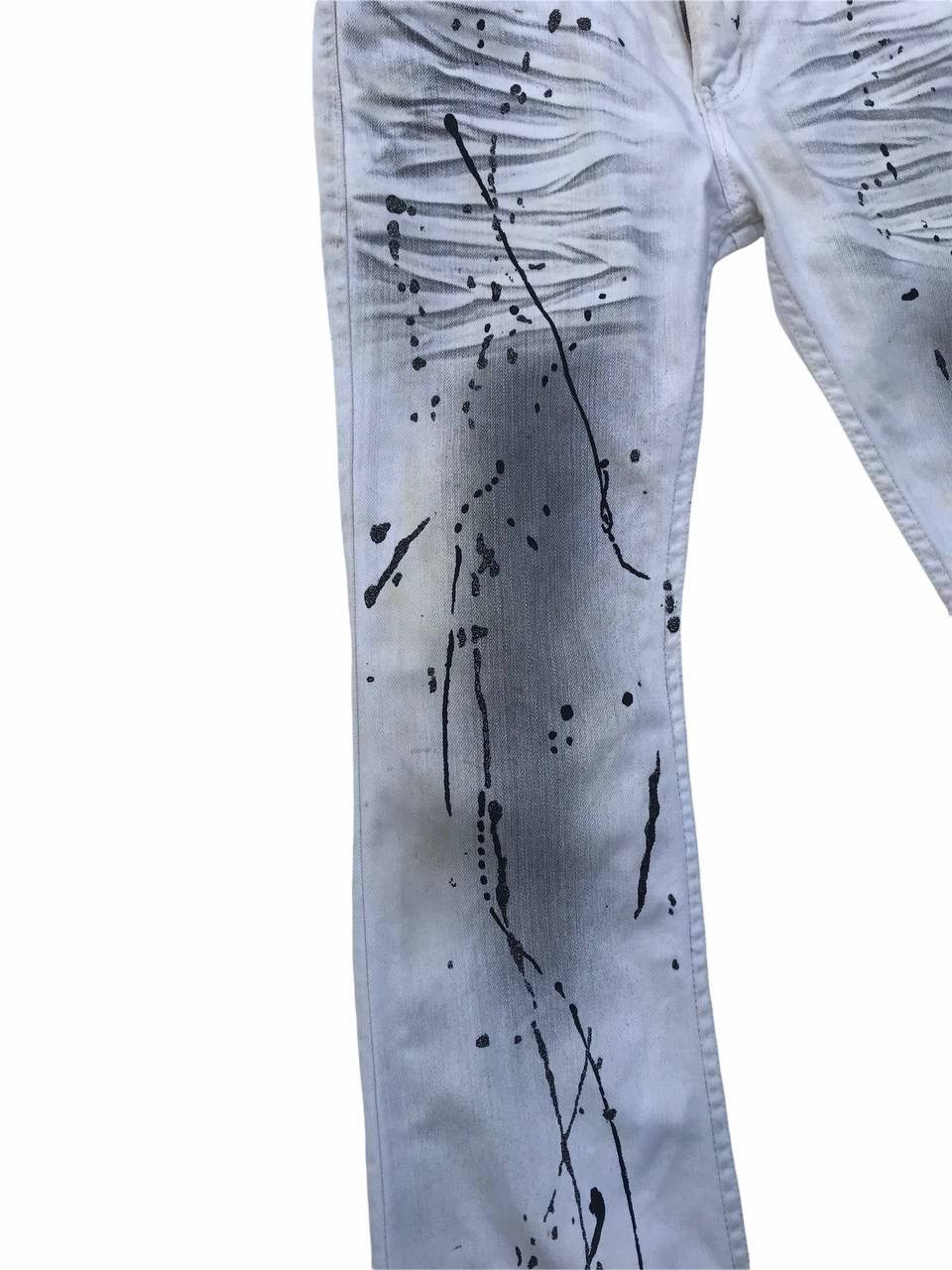 Japanese Brand Rare Skull Flared Paint Splash Fashion Pants Size 28" / US 6 / IT 42 - 6 Thumbnail