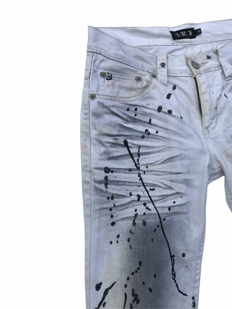 Japanese Brand Rare Skull Flared Paint Splash Fashion Pants Size 28" / US 6 / IT 42 - 5 Thumbnail
