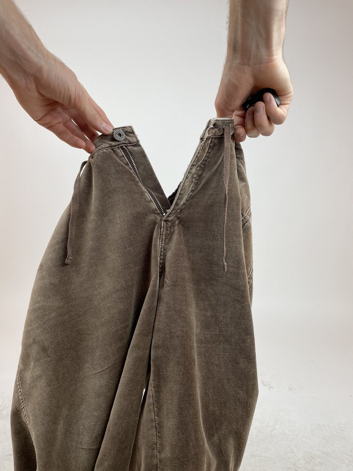 Vintage DIDI Velour Wide Leg brown Pants size 40 Size US 32 / EU 48 - 8 Thumbnail