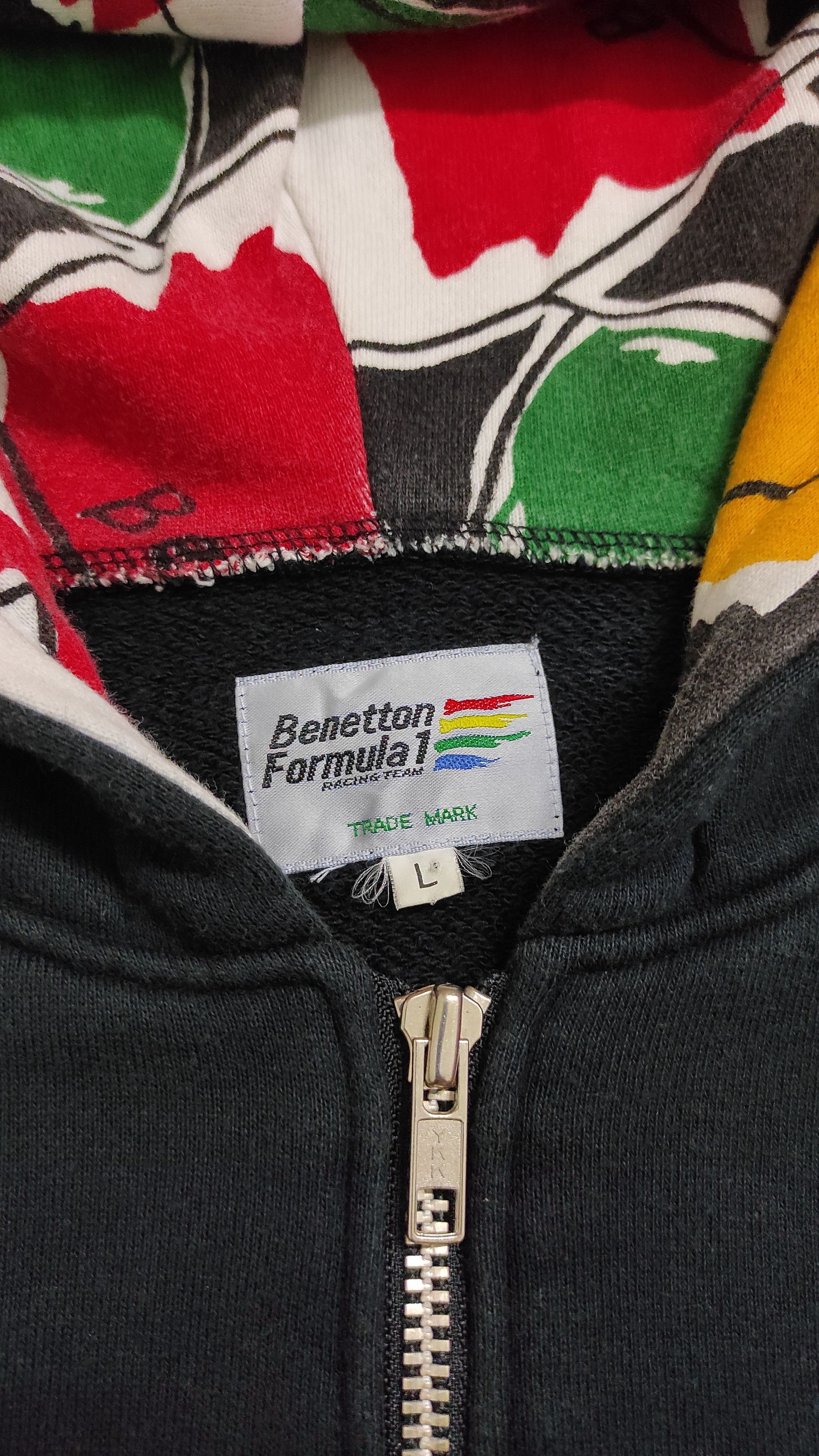 Benetton 80's Benetton Formula 1 Racing Team Spell Out big logos Size US L / EU 52-54 / 3 - 4 Thumbnail