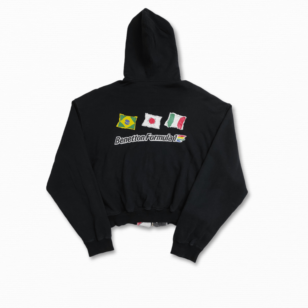 Benetton 80's Benetton Formula 1 Racing Team Spell Out big logos Size US L / EU 52-54 / 3 - 2 Thumbnail