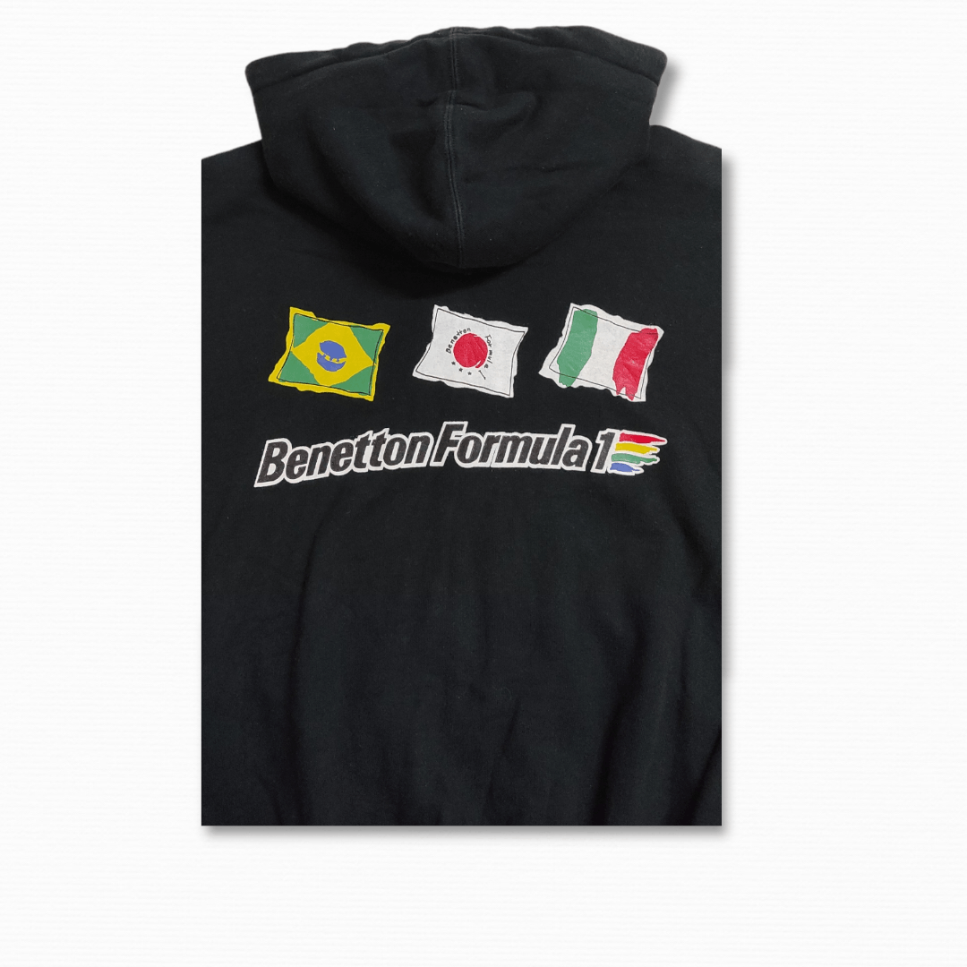 Benetton 80's Benetton Formula 1 Racing Team Spell Out big logos Size US L / EU 52-54 / 3 - 13 Thumbnail