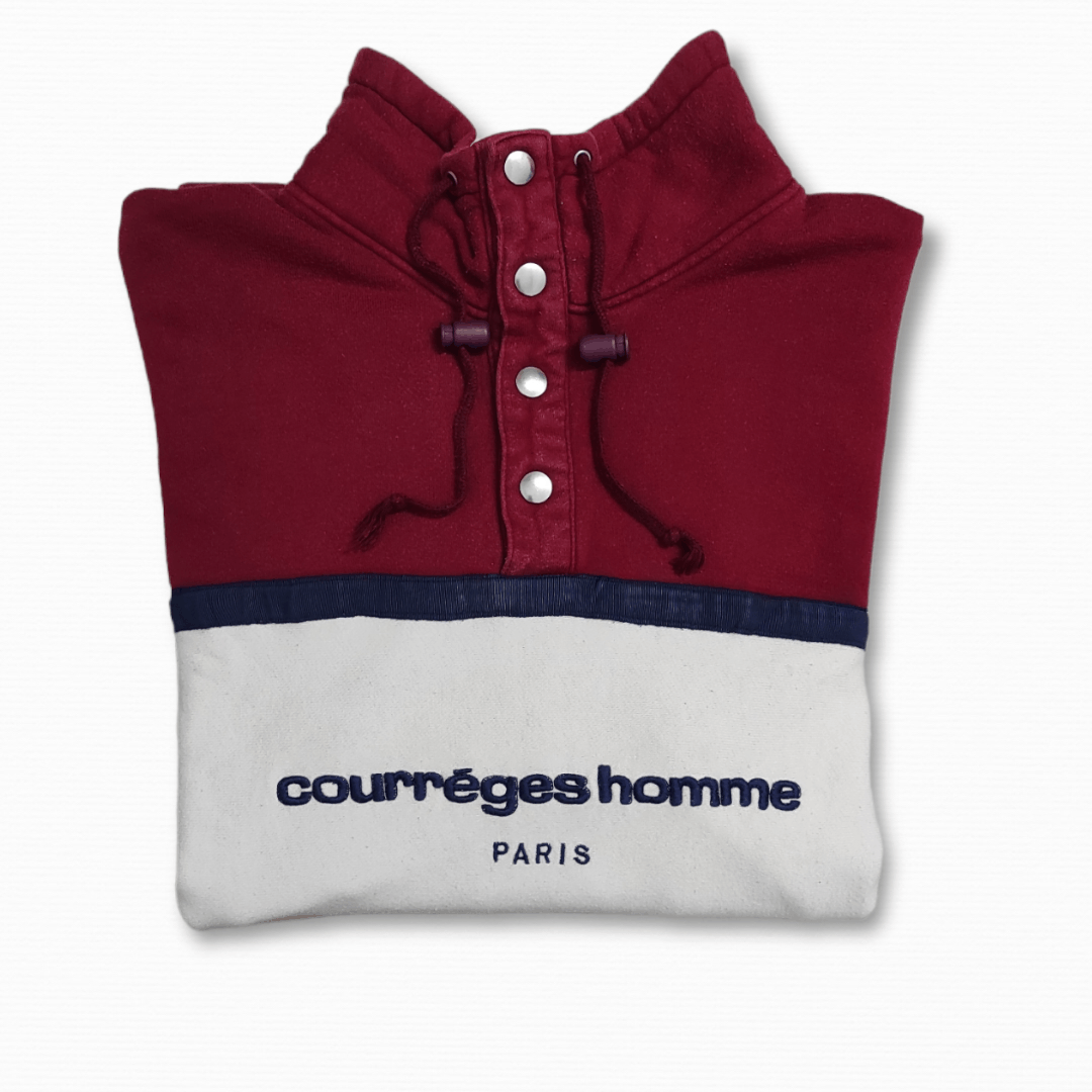 Andre Courreges COURREGES HOMME PARIS PULL OVER RAGLAN COLOR BLOCK SWEATS Size US L / EU 52-54 / 3 - 14 Thumbnail