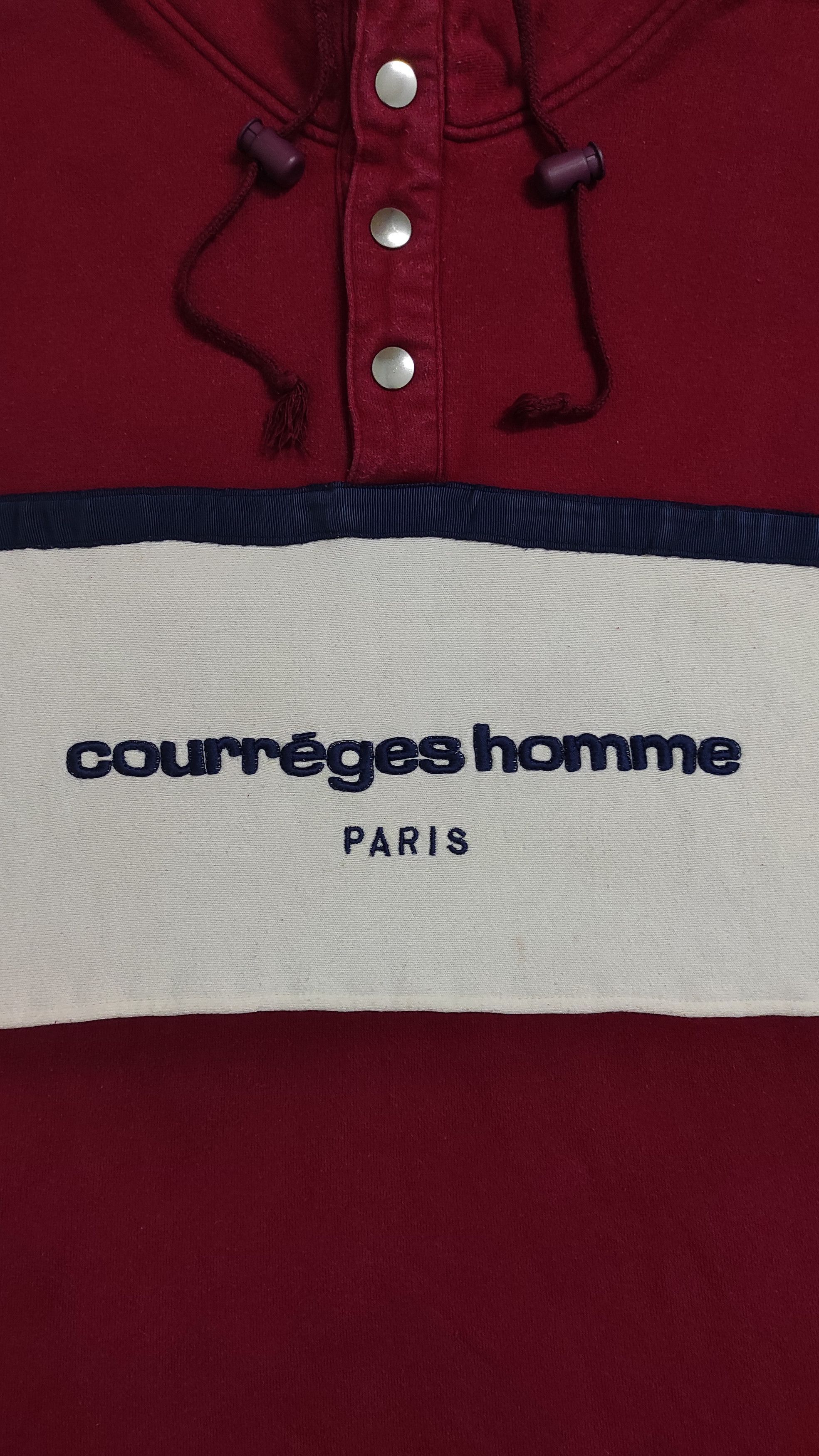Andre Courreges COURREGES HOMME PARIS PULL OVER RAGLAN COLOR BLOCK SWEATS Size US L / EU 52-54 / 3 - 5 Thumbnail