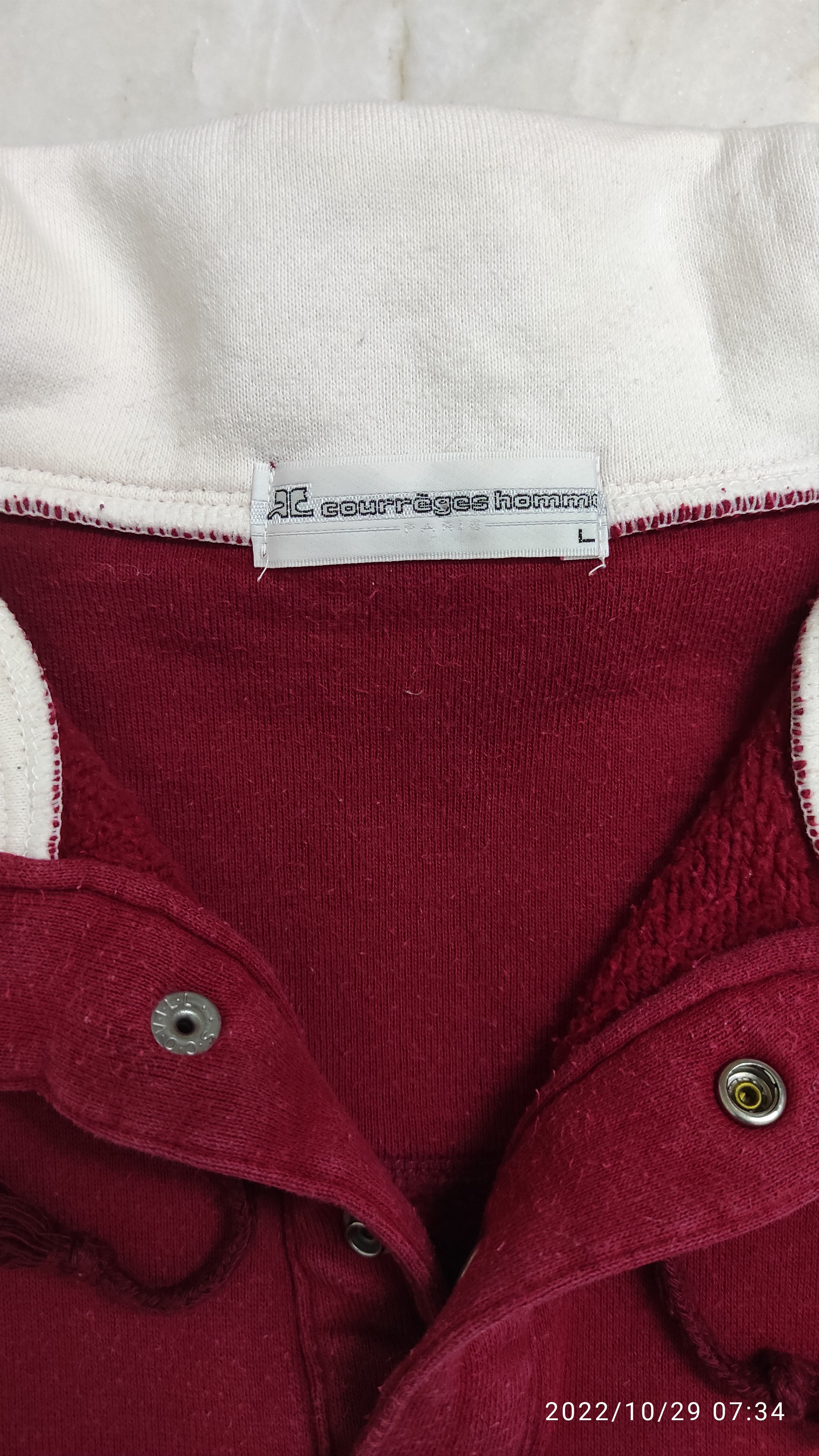 Andre Courreges COURREGES HOMME PARIS PULL OVER RAGLAN COLOR BLOCK SWEATS Size US L / EU 52-54 / 3 - 6 Thumbnail