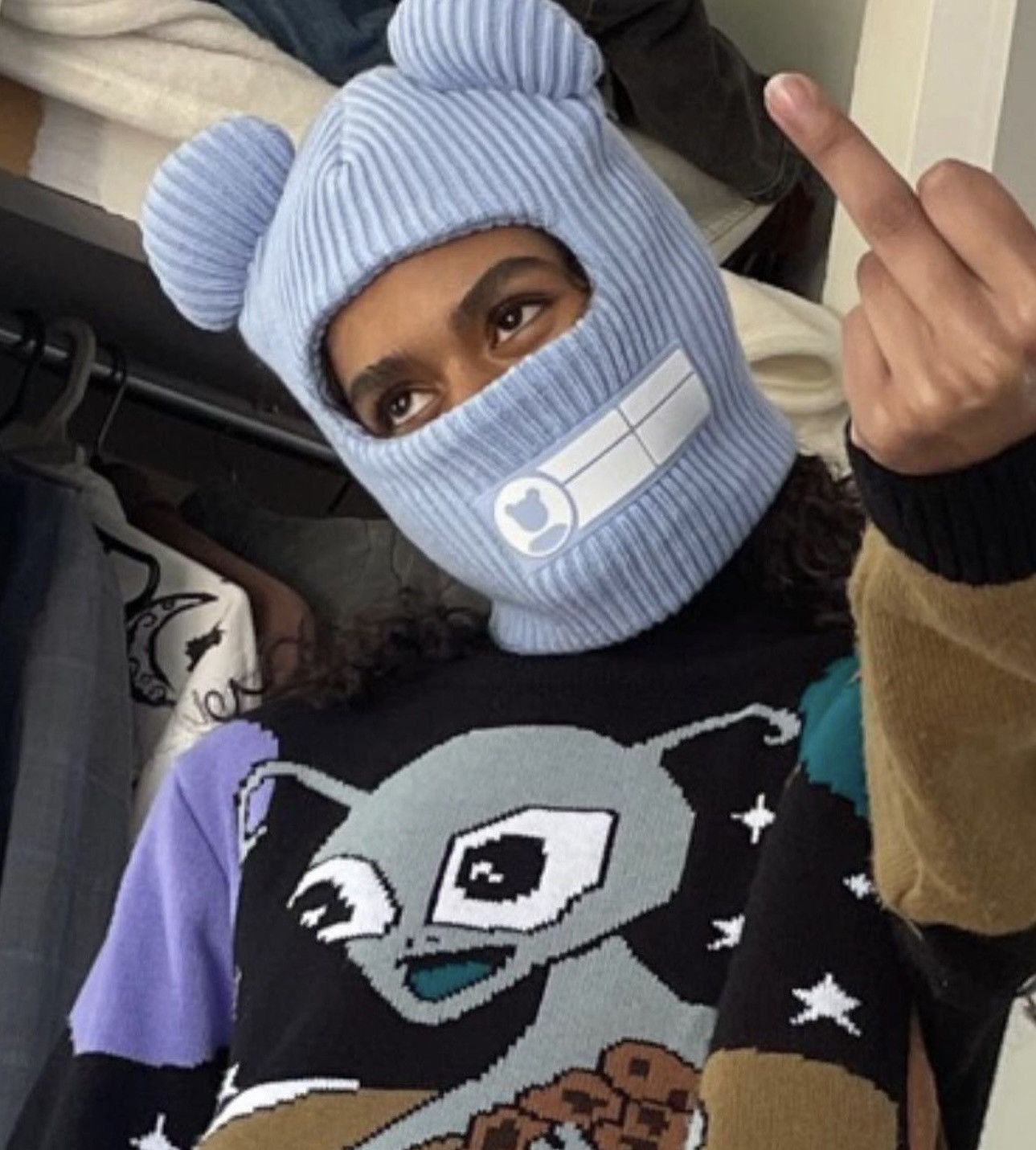 Japanese Brand Jose Wong Beanie/Mask Size ONE SIZE - 3 Thumbnail