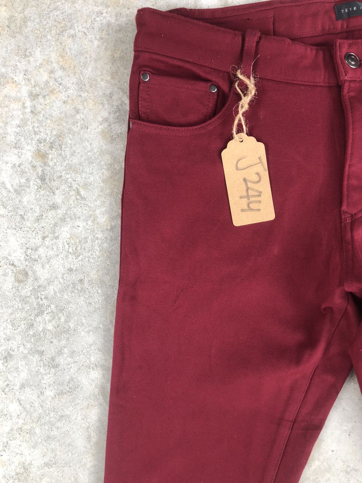 Issey Miyake Tete Homme Skinny Jeans Strecth Issey Miyake Pants Size US 33 - 4 Thumbnail