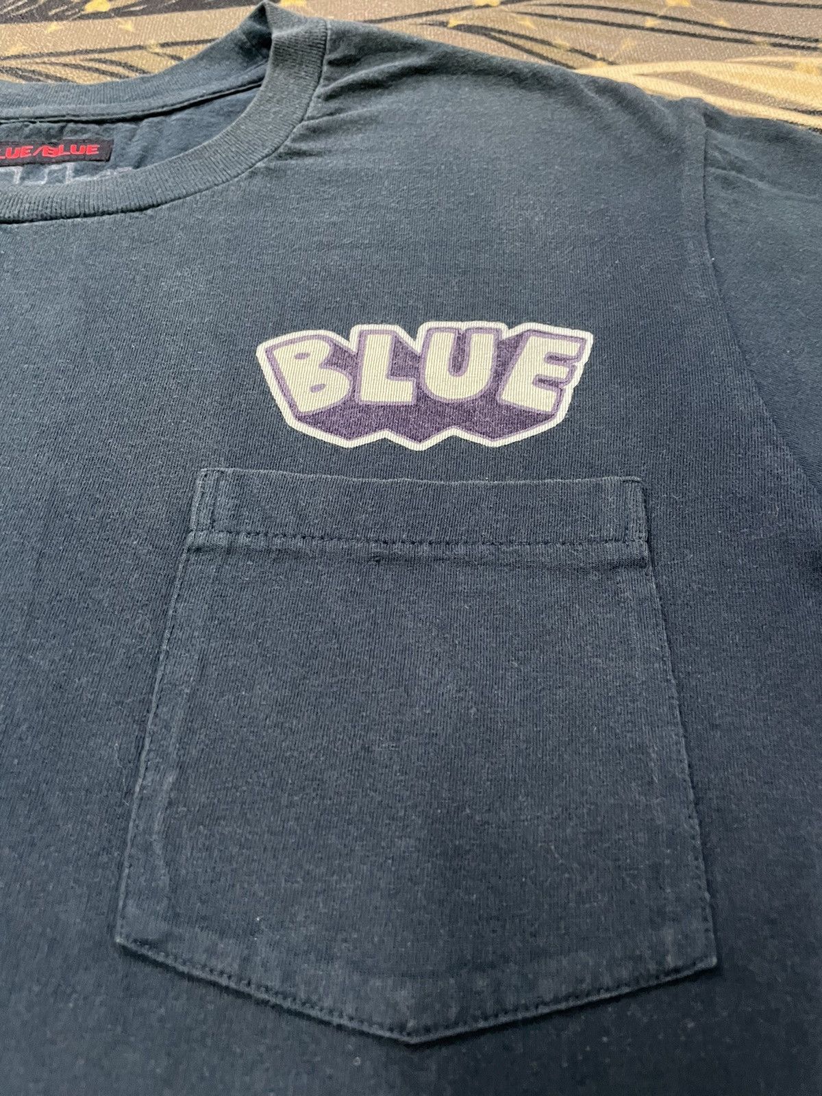 Blue Blue Japan × Japanese Brand × Vintage Vintage Blue Blue Pocket Tee Size US L / EU 52-54 / 3 - 2 Thumbnail