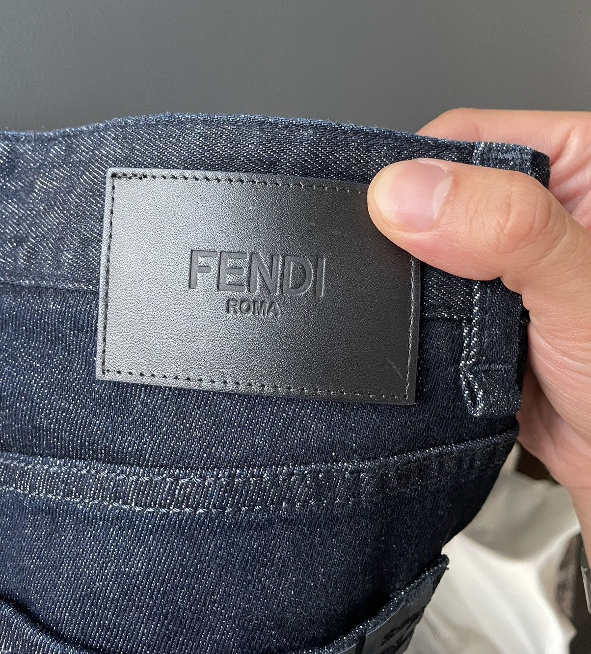 Fendi Rare Super Runway FF Logo Brand New Skinny Denim Jeans Size US 31 - 11 Thumbnail