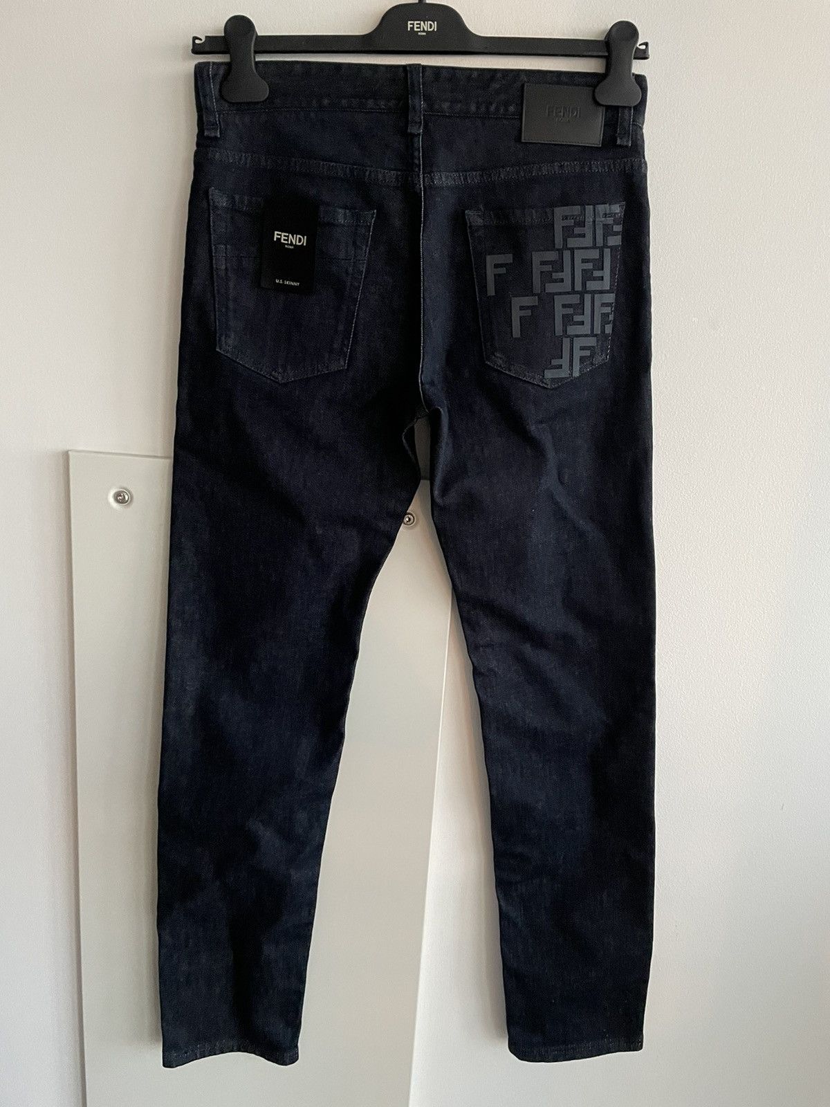 Fendi Rare Super Runway FF Logo Brand New Skinny Denim Jeans Size US 31 - 19 Thumbnail