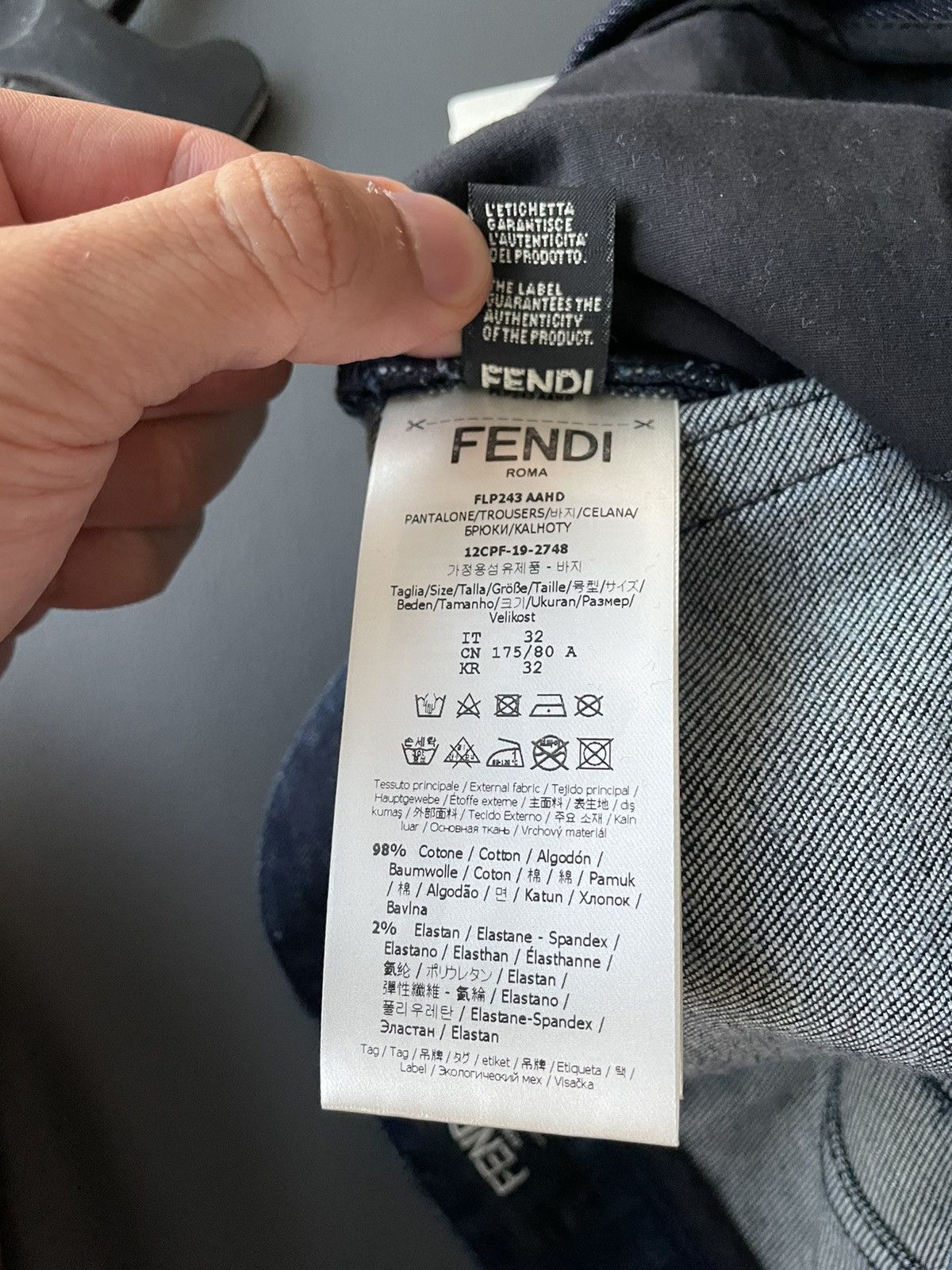 Fendi Rare Super Runway FF Logo Brand New Skinny Denim Jeans Size US 31 - 7 Thumbnail