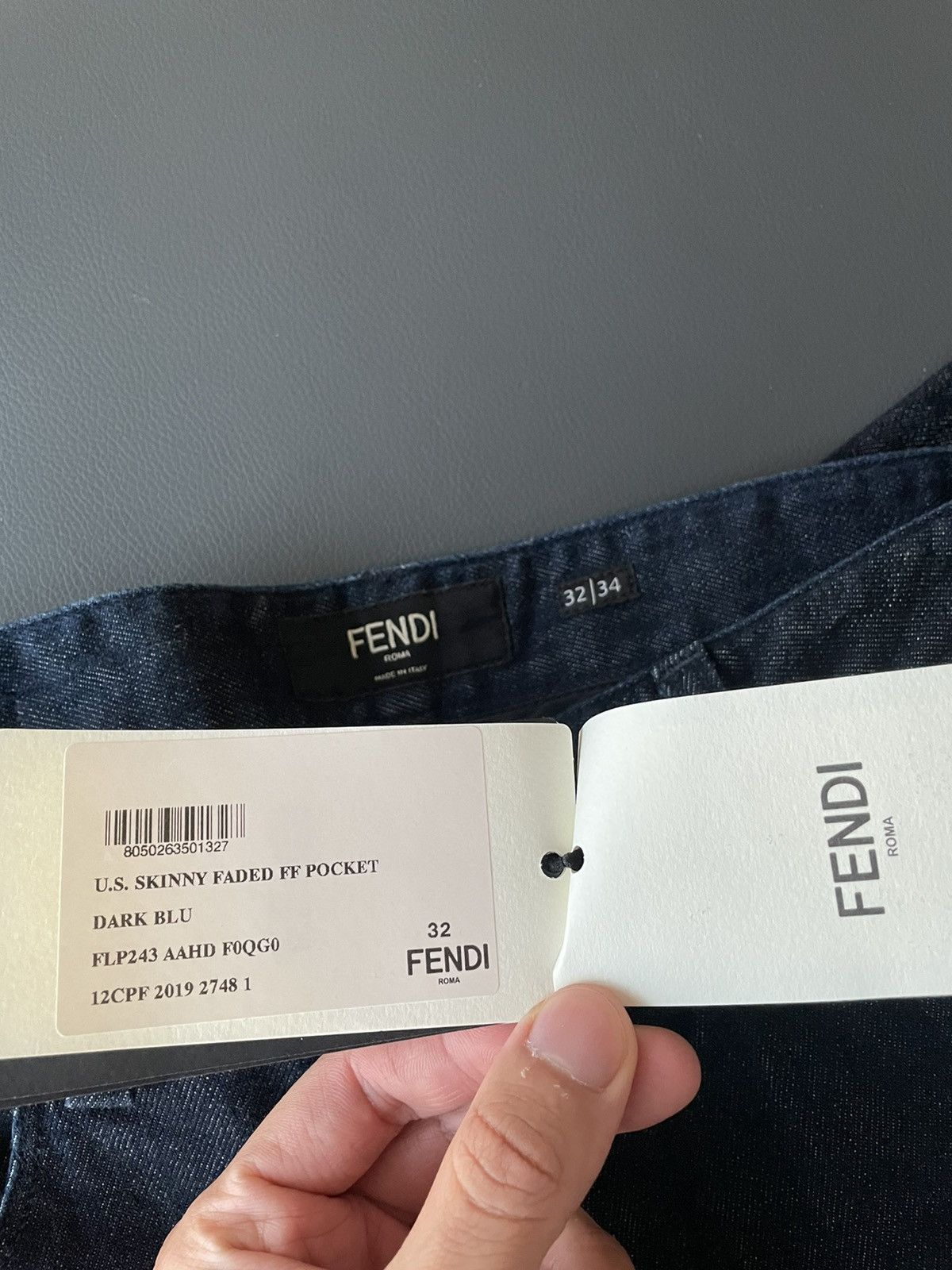 Fendi Rare Super Runway FF Logo Brand New Skinny Denim Jeans Size US 31 - 13 Thumbnail