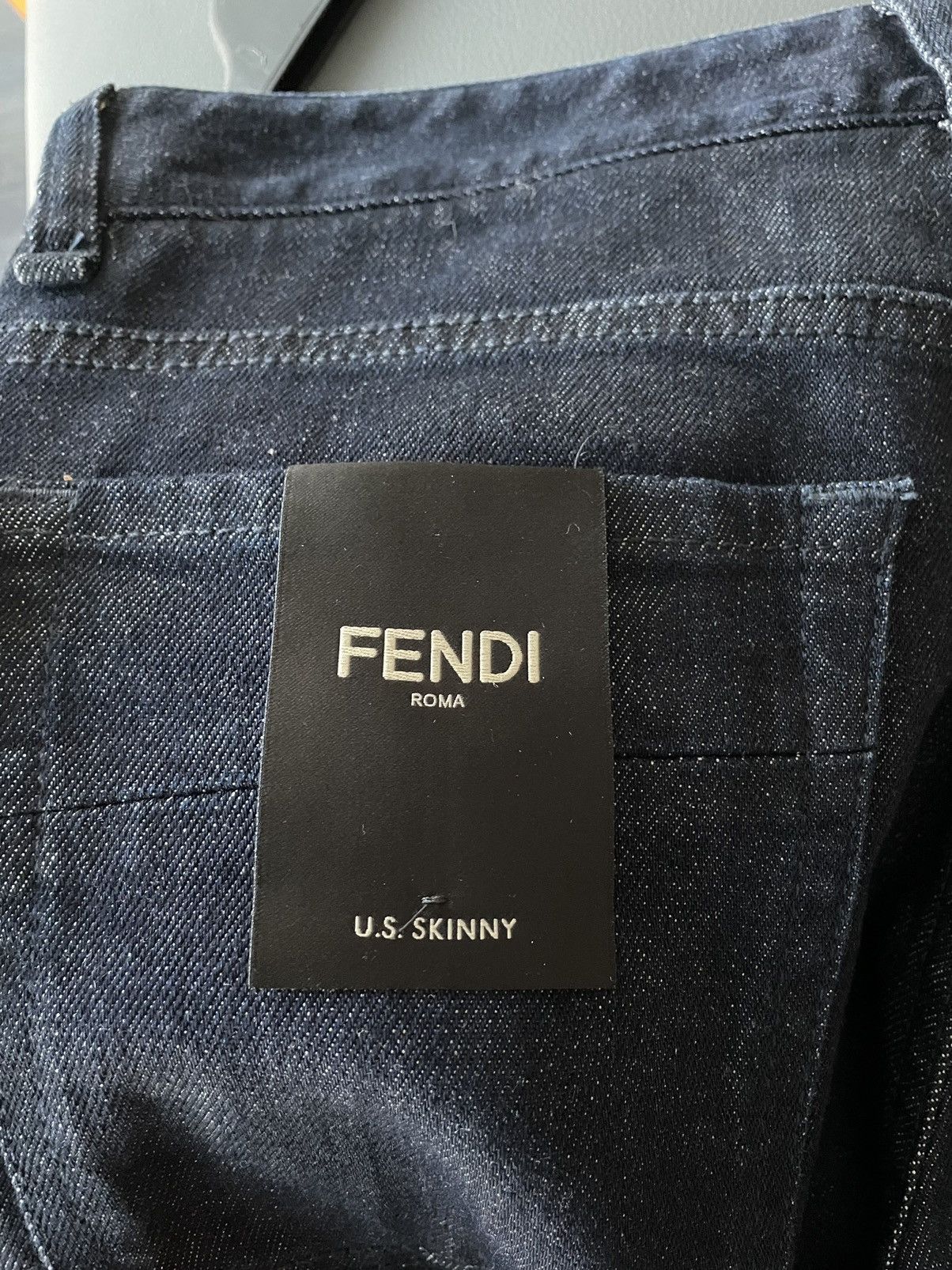 Fendi Rare Super Runway FF Logo Brand New Skinny Denim Jeans Size US 31 - 15 Thumbnail