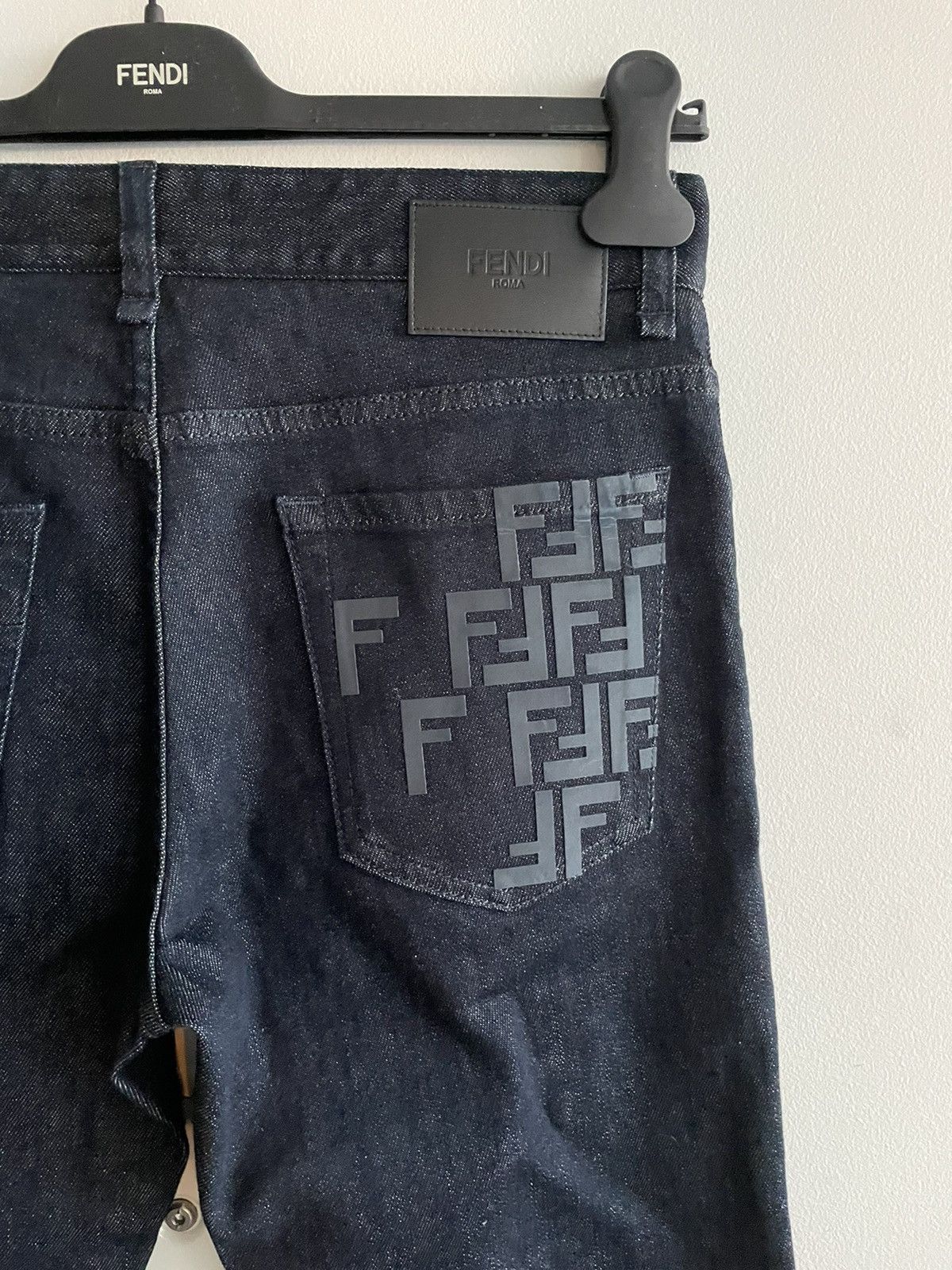 Fendi Rare Super Runway FF Logo Brand New Skinny Denim Jeans Size US 31 - 18 Thumbnail