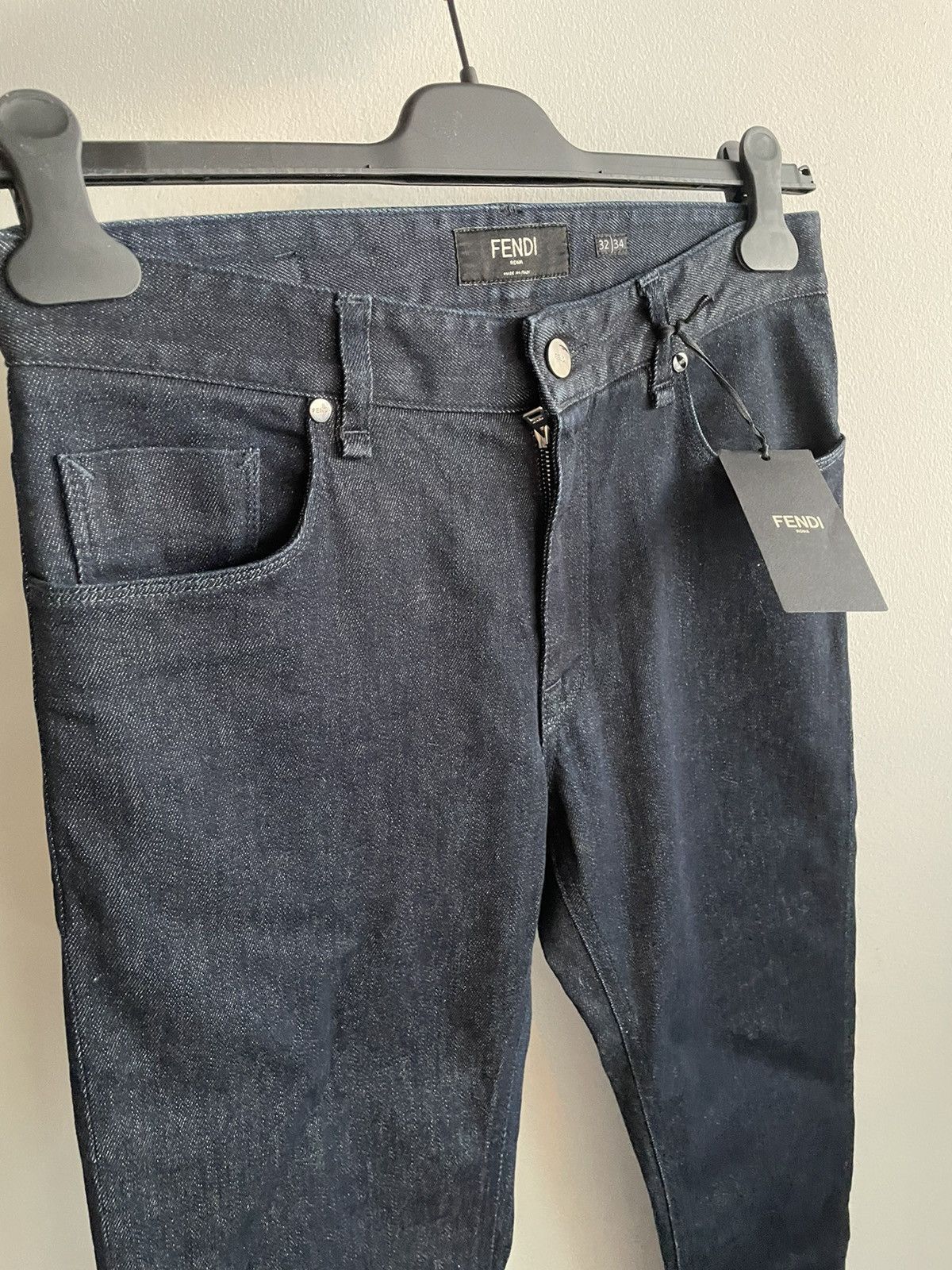 Fendi Rare Super Runway FF Logo Brand New Skinny Denim Jeans Size US 31 - 22 Thumbnail