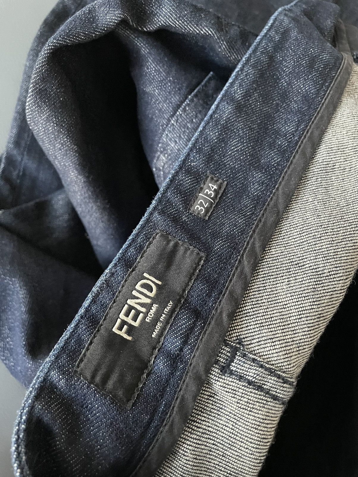 Fendi Rare Super Runway FF Logo Brand New Skinny Denim Jeans Size US 31 - 14 Thumbnail