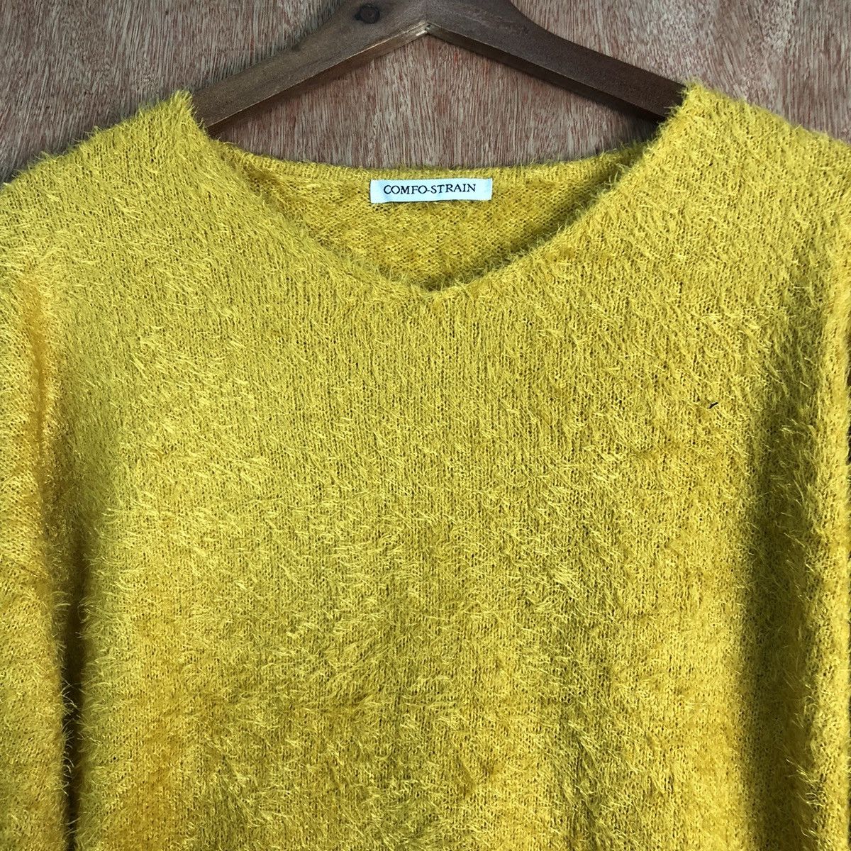 Homespun Knitwear × Japanese Brand Comfo Strain Mustard Mohair shag Shaggy Knitwear Size US M / EU 48-50 / 2 - 8 Thumbnail