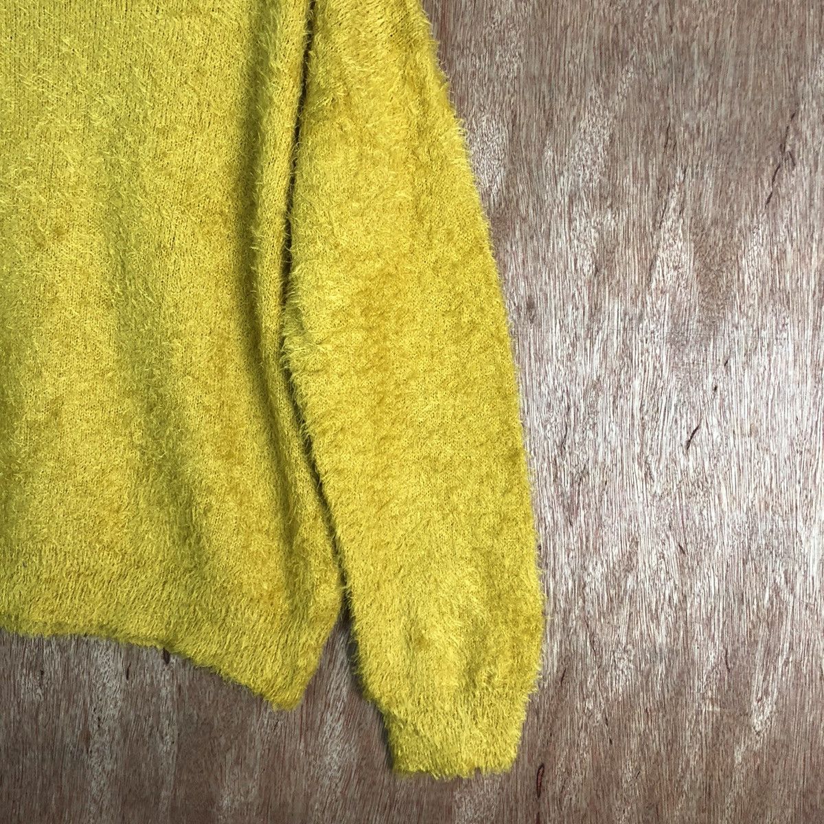Homespun Knitwear × Japanese Brand Comfo Strain Mustard Mohair shag Shaggy Knitwear Size US M / EU 48-50 / 2 - 5 Thumbnail