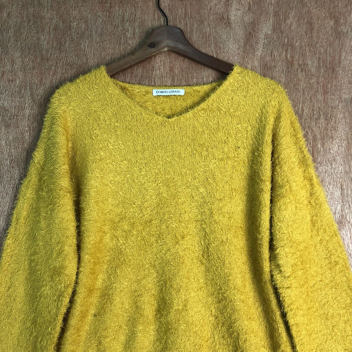 Homespun Knitwear × Japanese Brand Comfo Strain Mustard Mohair shag Shaggy Knitwear Size US M / EU 48-50 / 2 - 2 Thumbnail