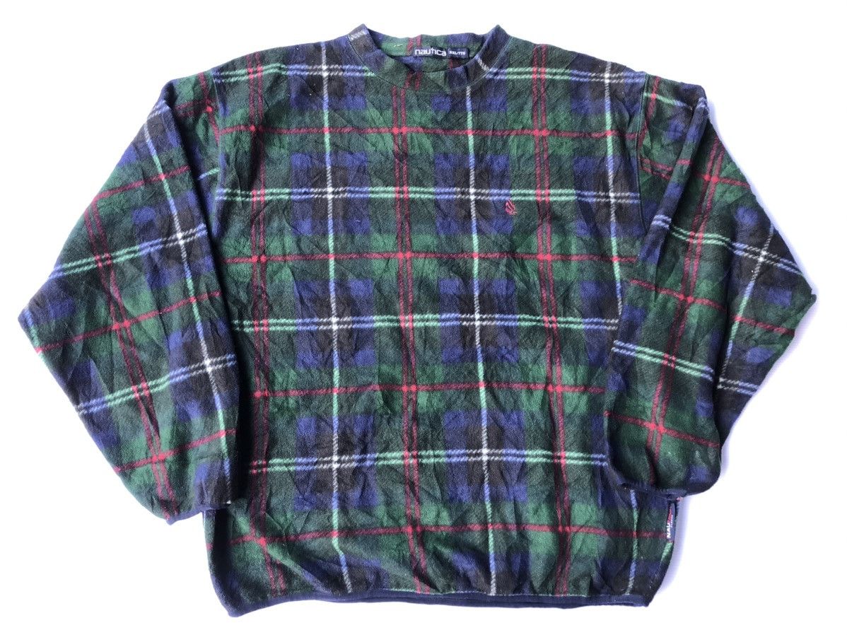 Nautica ☃️WINTER Tartan Fleece Sweatshirt by Nautica Size XL Size US XL / EU 56 / 4 - 1 Thumbnail