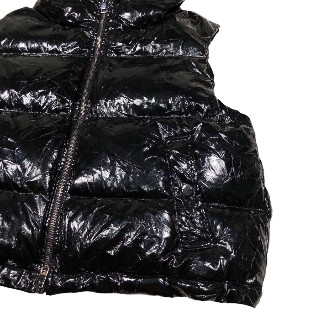 Theory Theory Shiny Hooded Shrunken Puffer Patent Vest Size S / US 4 / IT 40 - 4 Thumbnail
