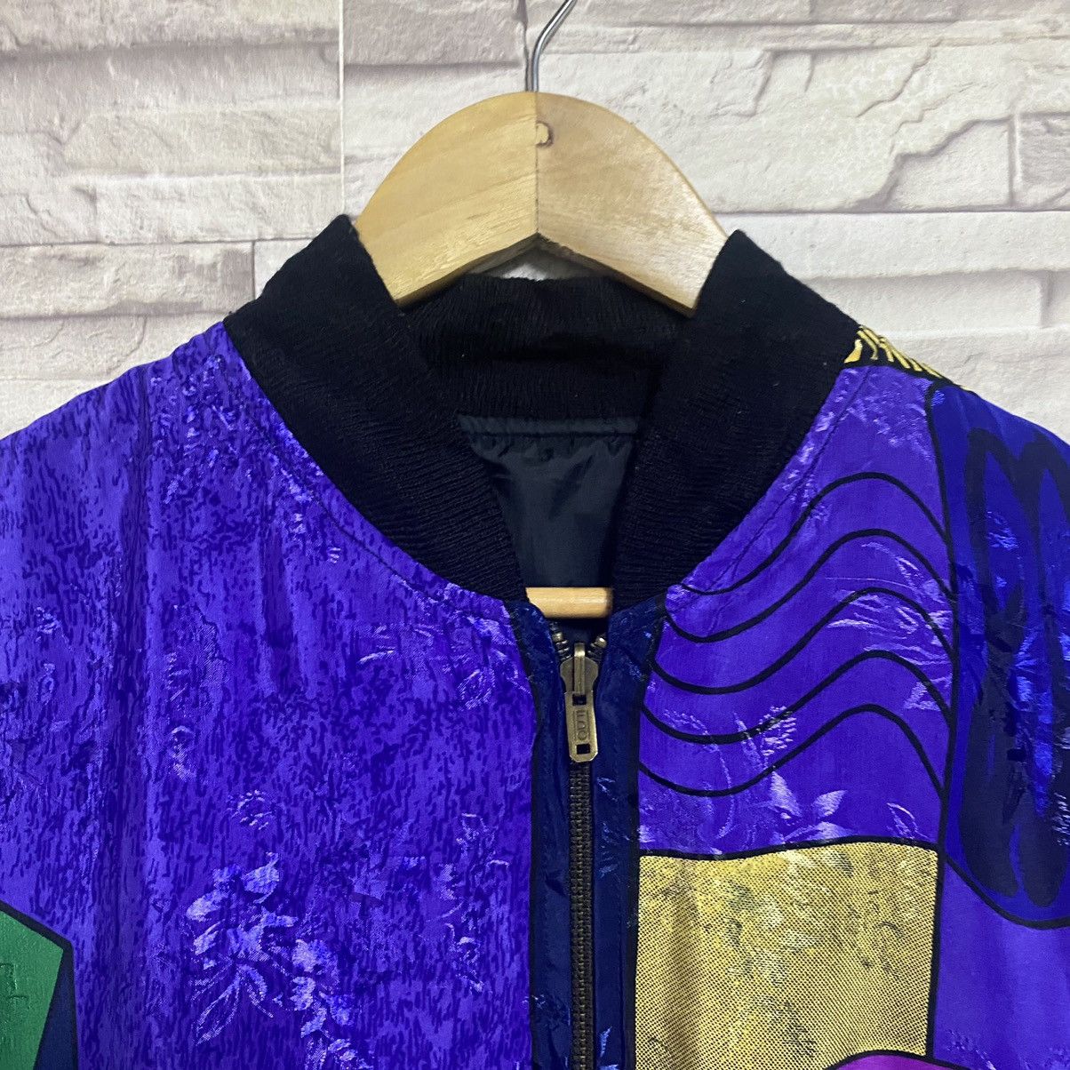 Paloma Picasso Vintage Picasso Silky Bomber Jacket Reversible Size US XL / EU 56 / 4 - 20 Thumbnail