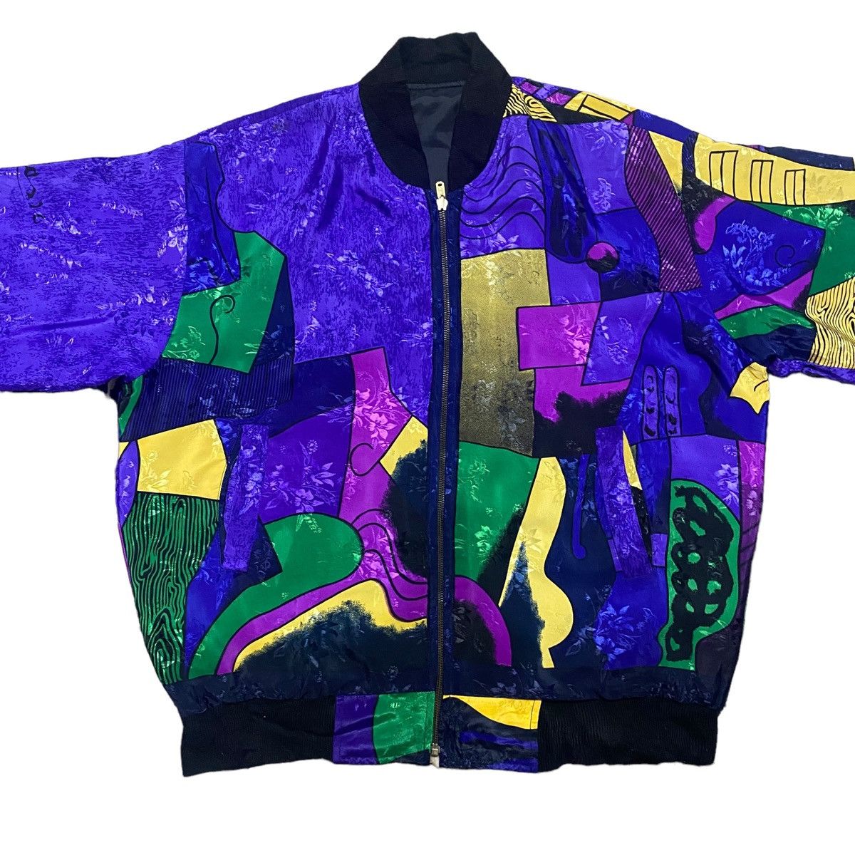 Paloma Picasso Vintage Picasso Silky Bomber Jacket Reversible Size US XL / EU 56 / 4 - 11 Thumbnail