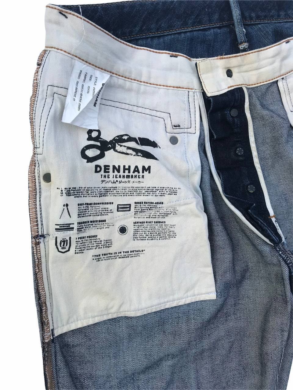 DENHAM Denham Distressed Denim Fasion Pants Size US 33 - 16 Thumbnail