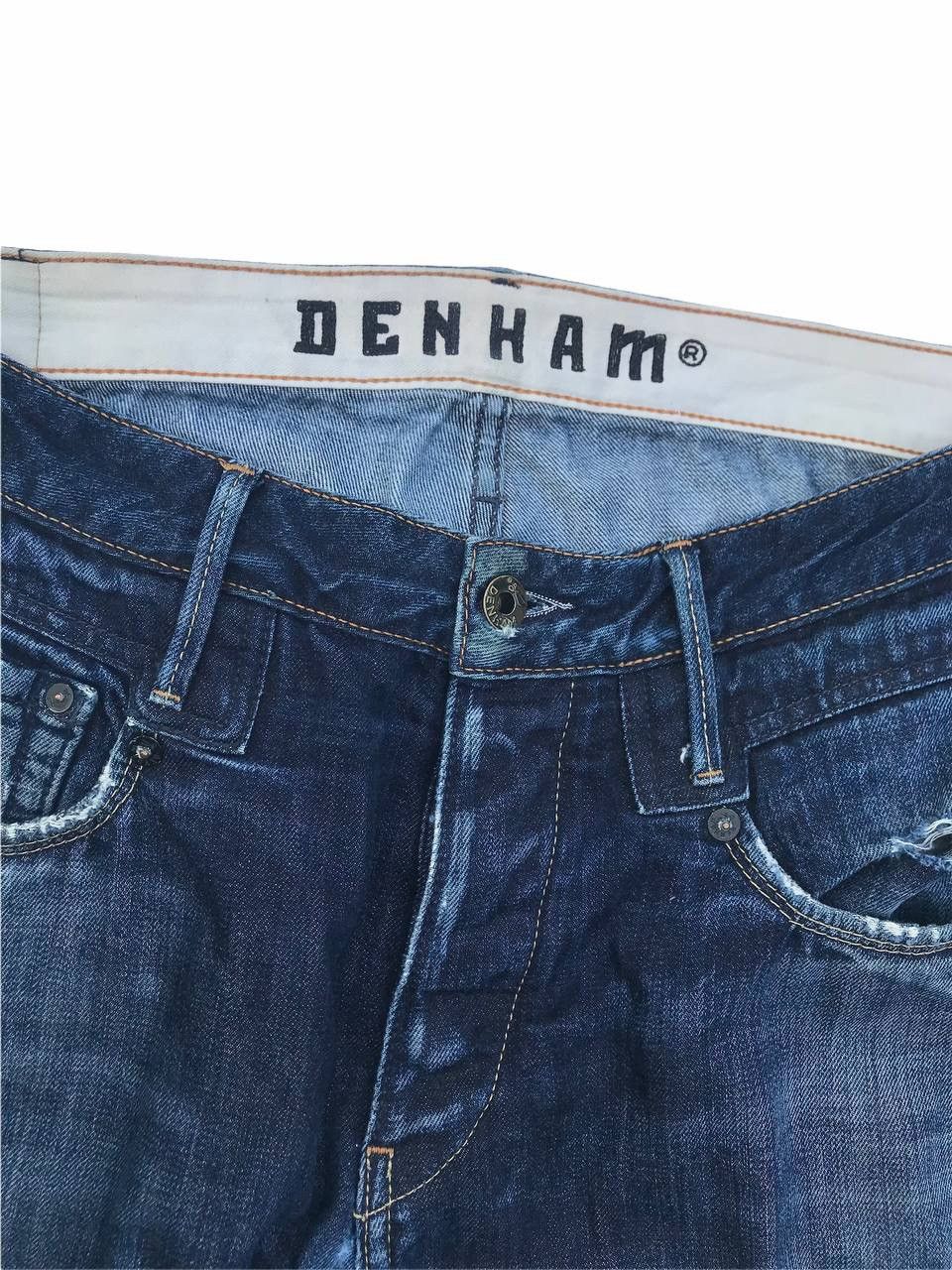 DENHAM Denham Distressed Denim Fasion Pants Size US 33 - 3 Thumbnail