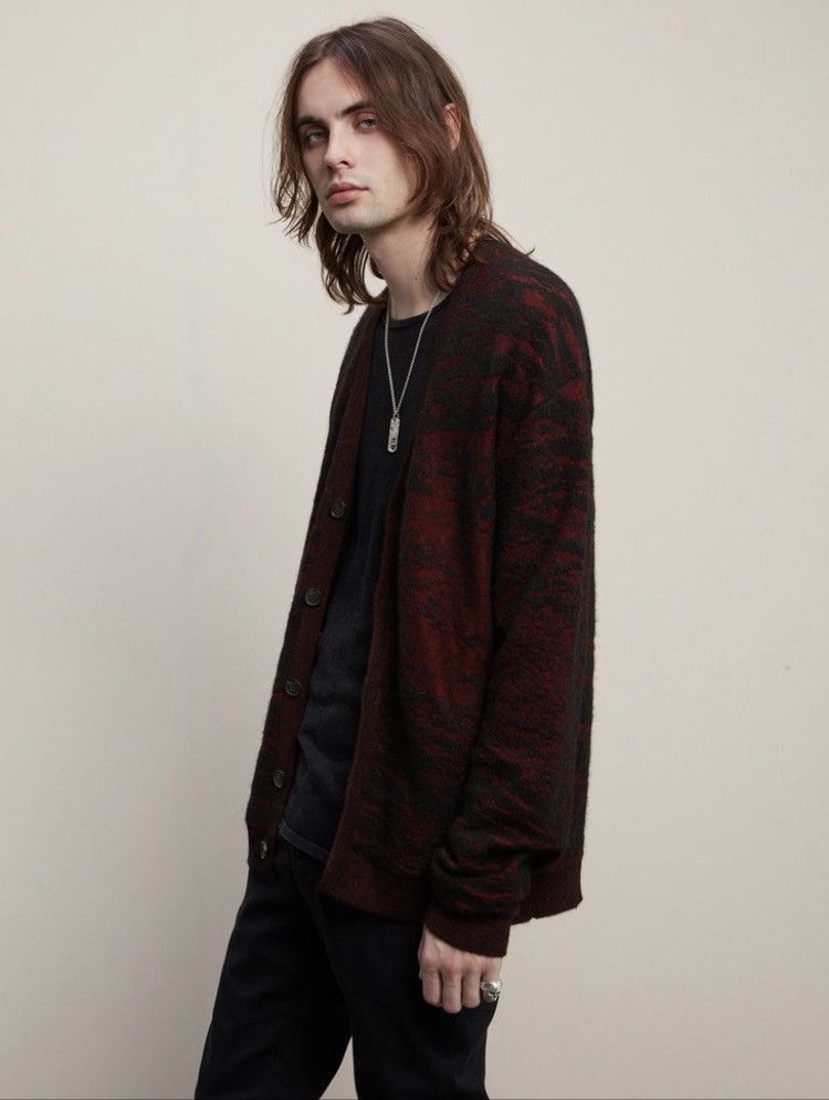 John Varvatos Distressed zebra jacquard cardigan. Large Size US L / EU 52-54 / 3 - 5 Thumbnail