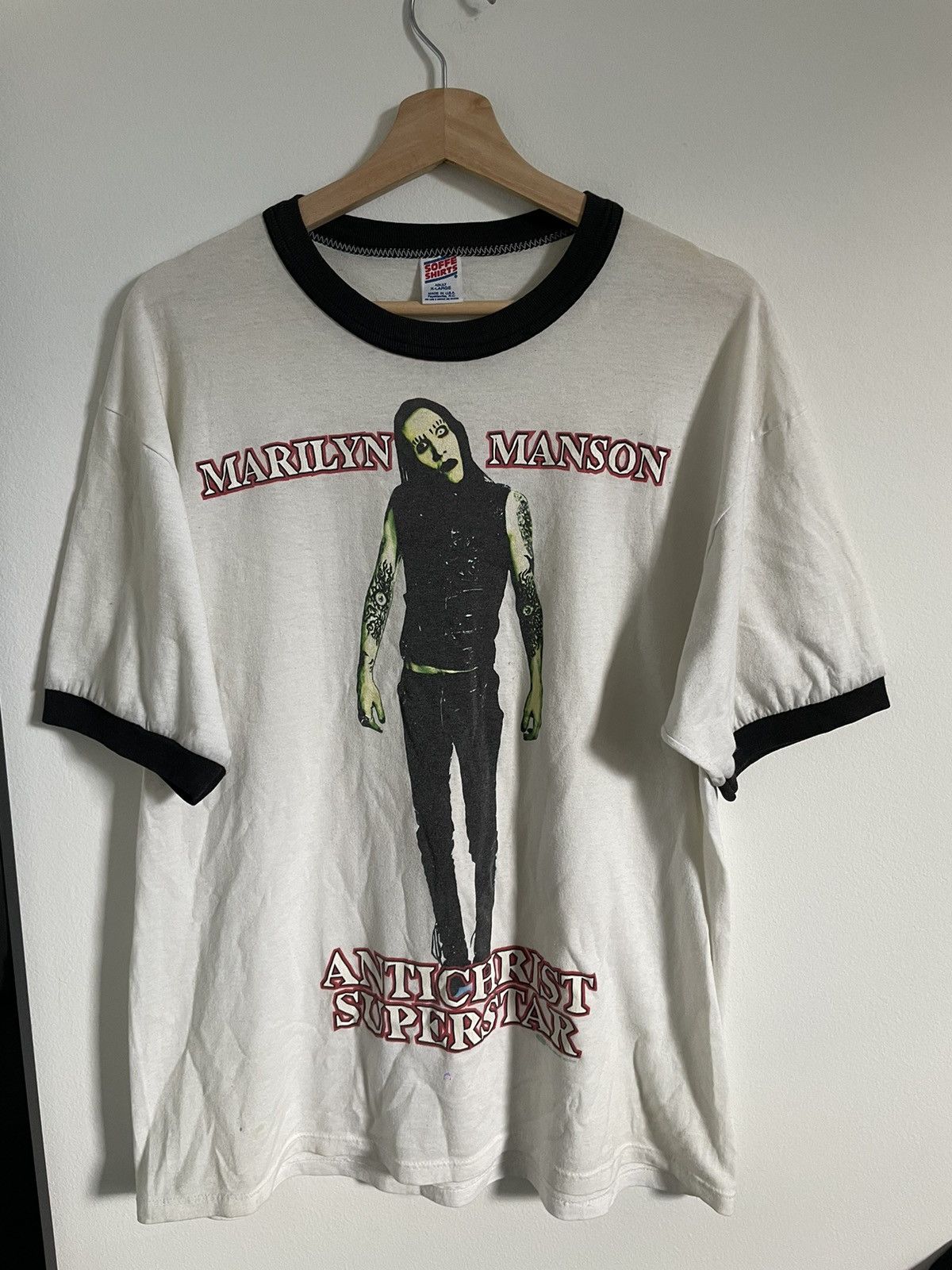 Vintage 90s Marilyn Manson Ringer Tee Short Sleeve T Shirts