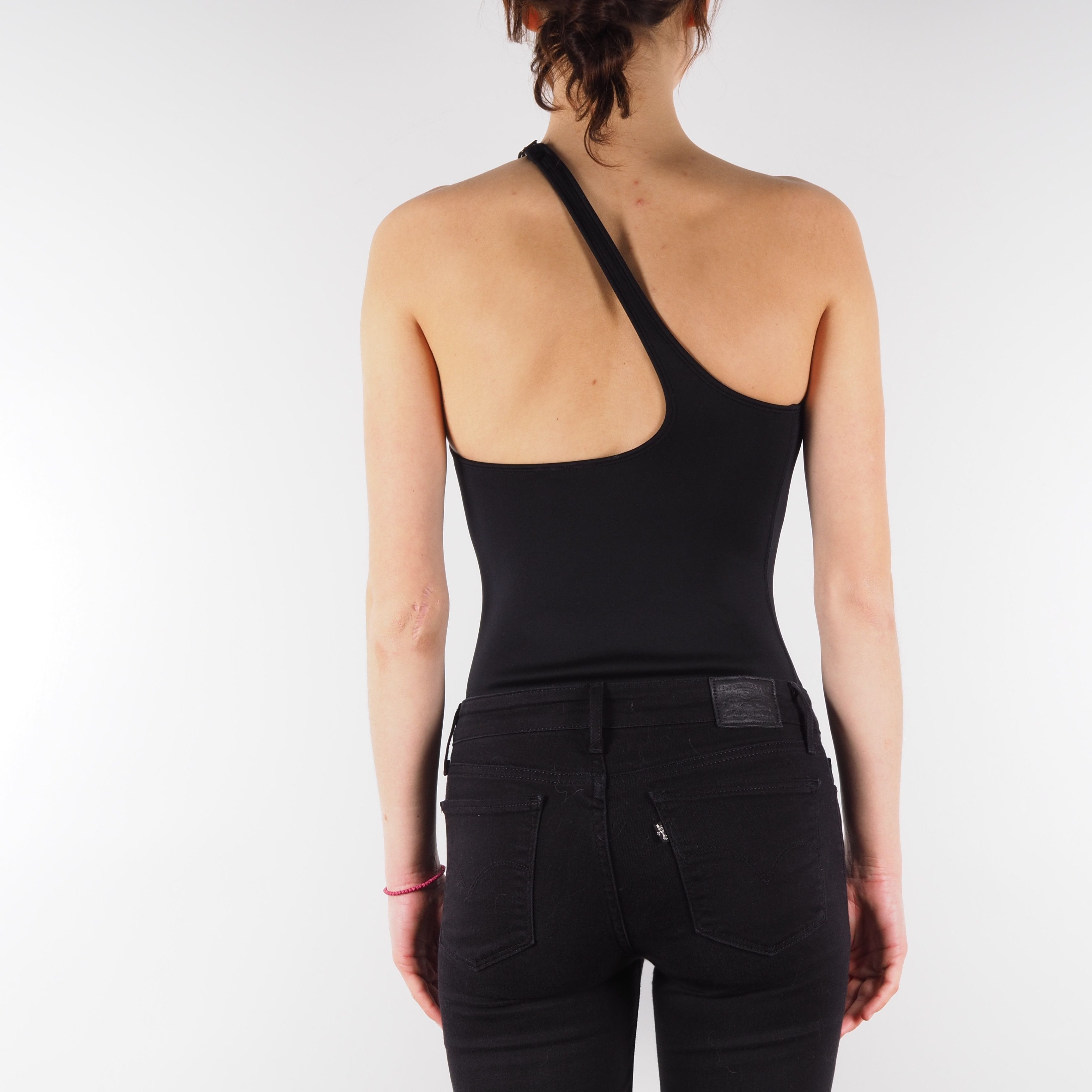 Lanvin Lanvin Black One-Shoulder Bodysuit Size M / US 6-8 / IT 42-44 - 2 Thumbnail