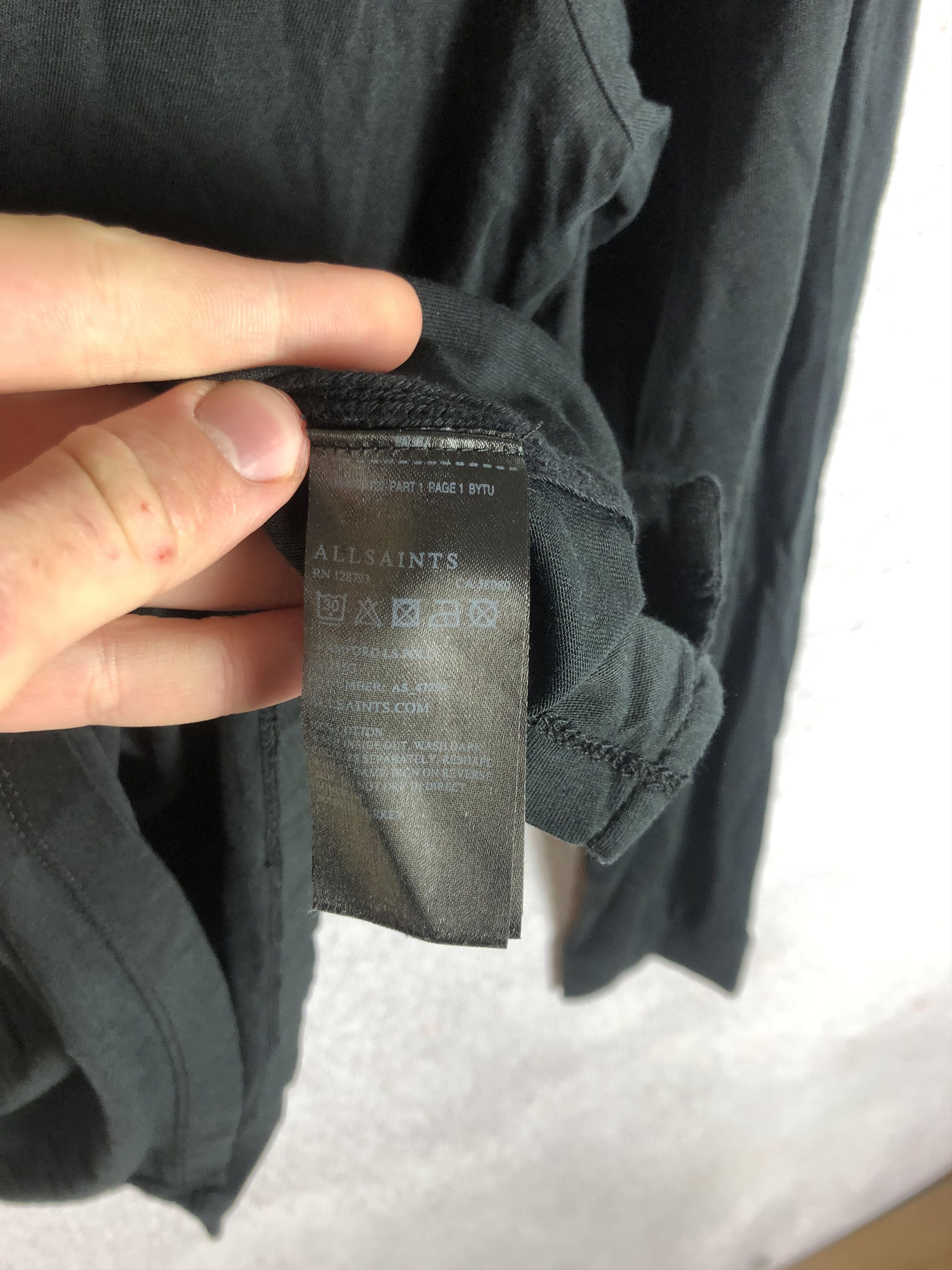 Allsaints Allsaints Black Long Sleeve Polo shirt Size US M / EU 48-50 / 2 - 5 Thumbnail