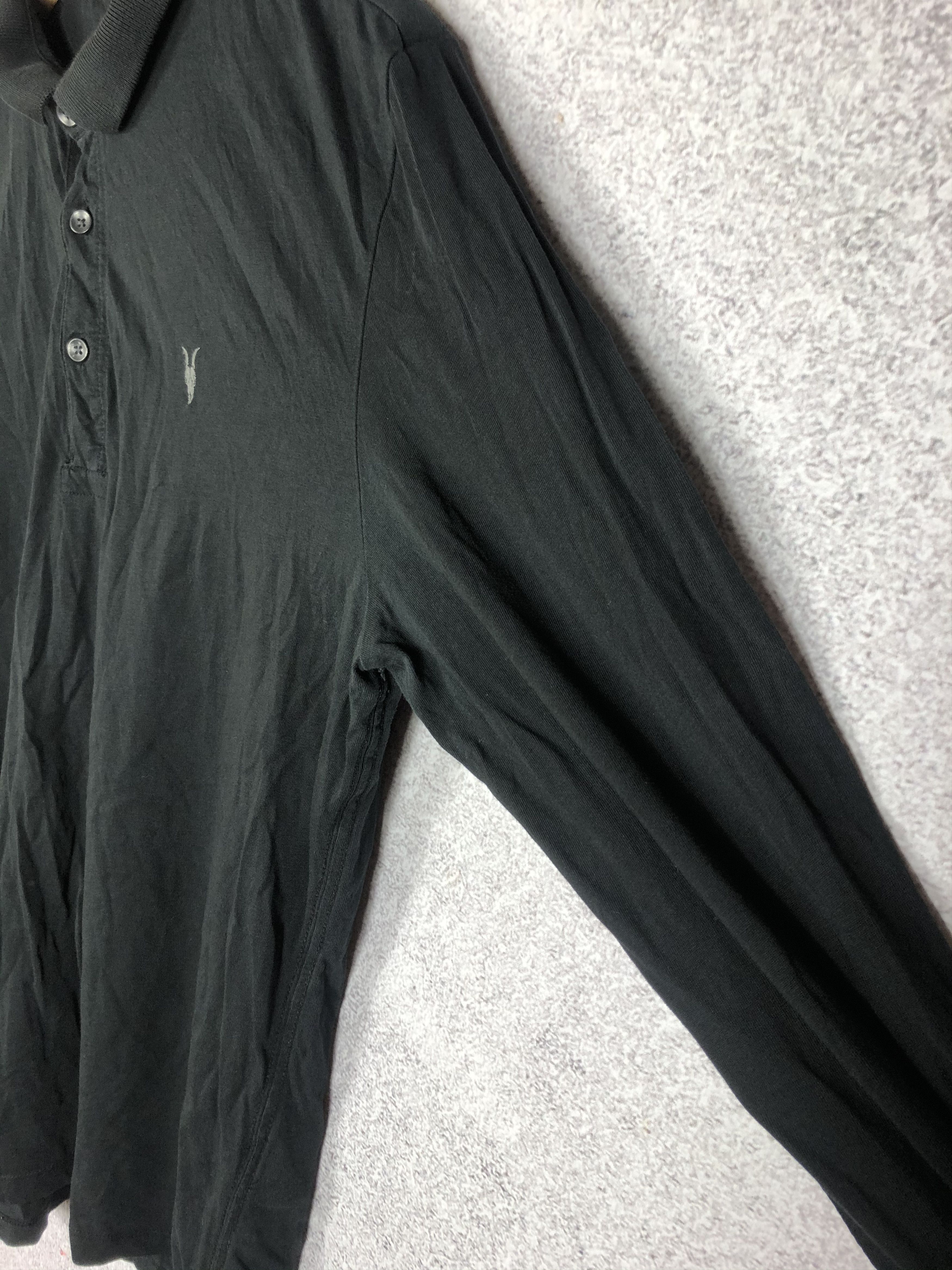 Allsaints Allsaints Black Long Sleeve Polo shirt Size US M / EU 48-50 / 2 - 4 Thumbnail