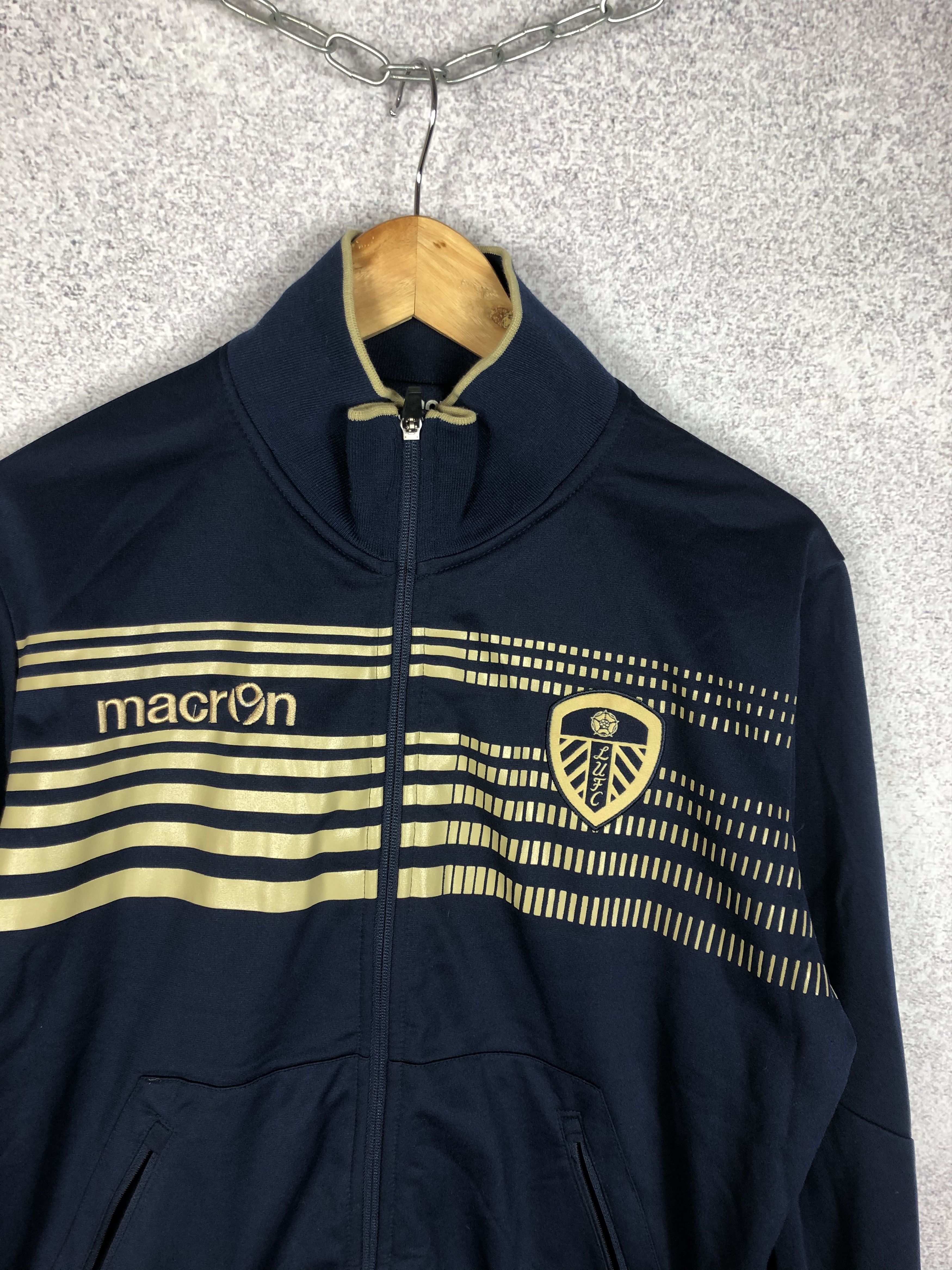 Vintage Leeds United Macron Soccer Track Jacket Football Tracksuit Size US M / EU 48-50 / 2 - 2 Thumbnail