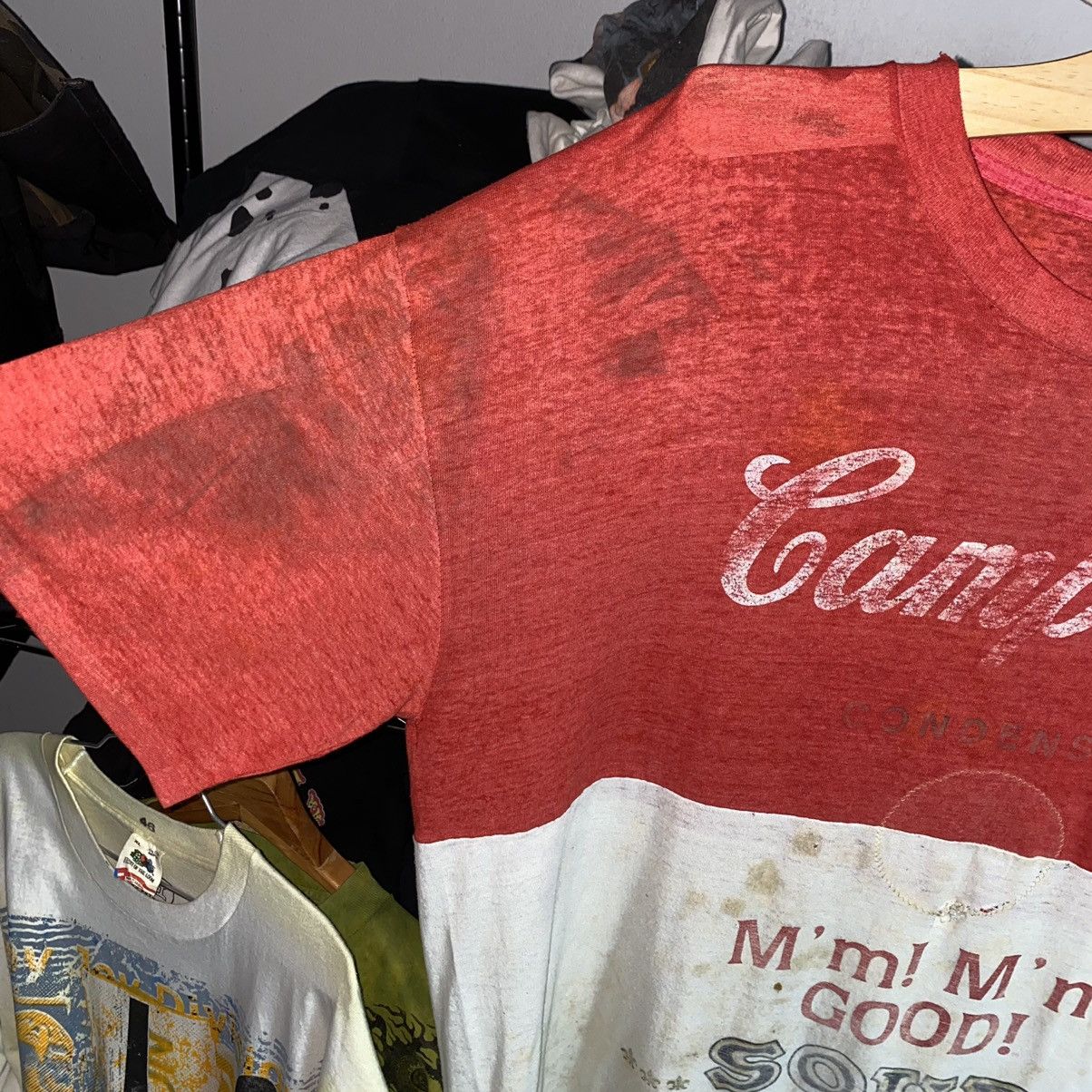 Andy Warhol VTG 80S CAMPBELL SOUP x ANDY WARHOL ARTWORK Size US XXL / EU 58 / 5 - 7 Thumbnail
