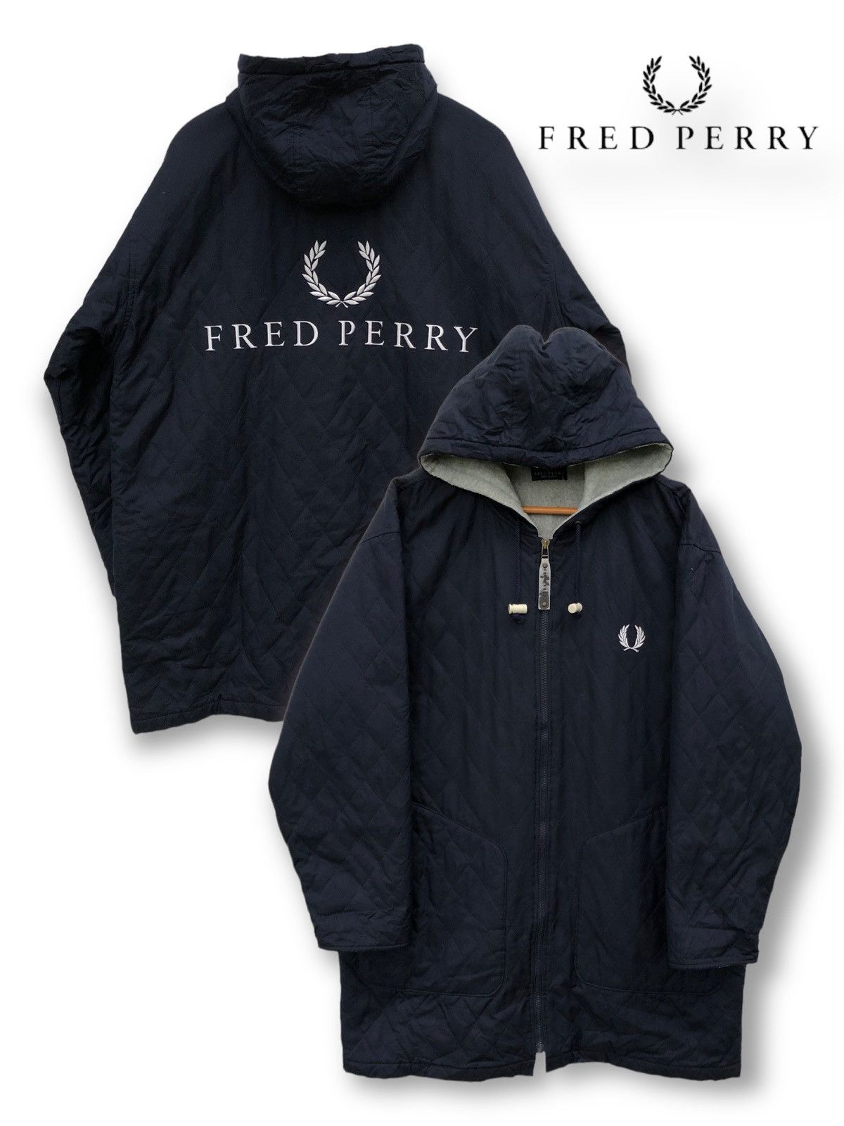Fred Perry Fred Perry Big Logo Parka Jacket With Hoodie Size US L / EU 52-54 / 3 - 1 Thumbnail