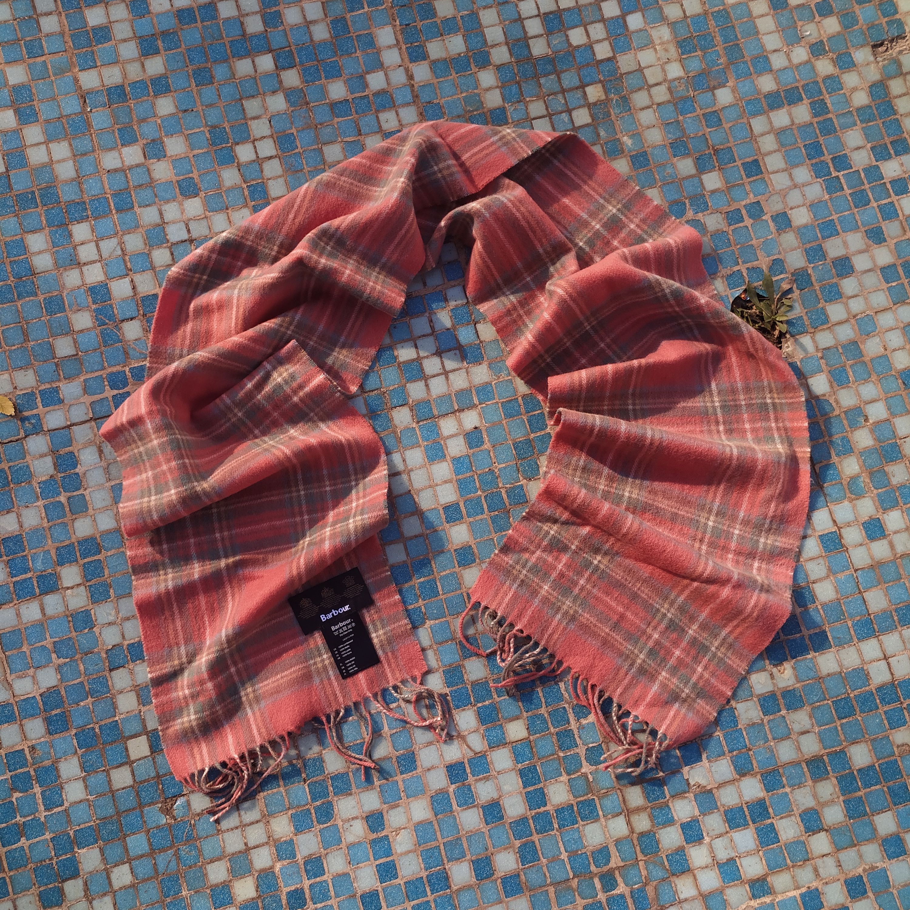 Barbour Vintage Y2K Plated Barbour Lambswool Dry clean only Scarf Grailed