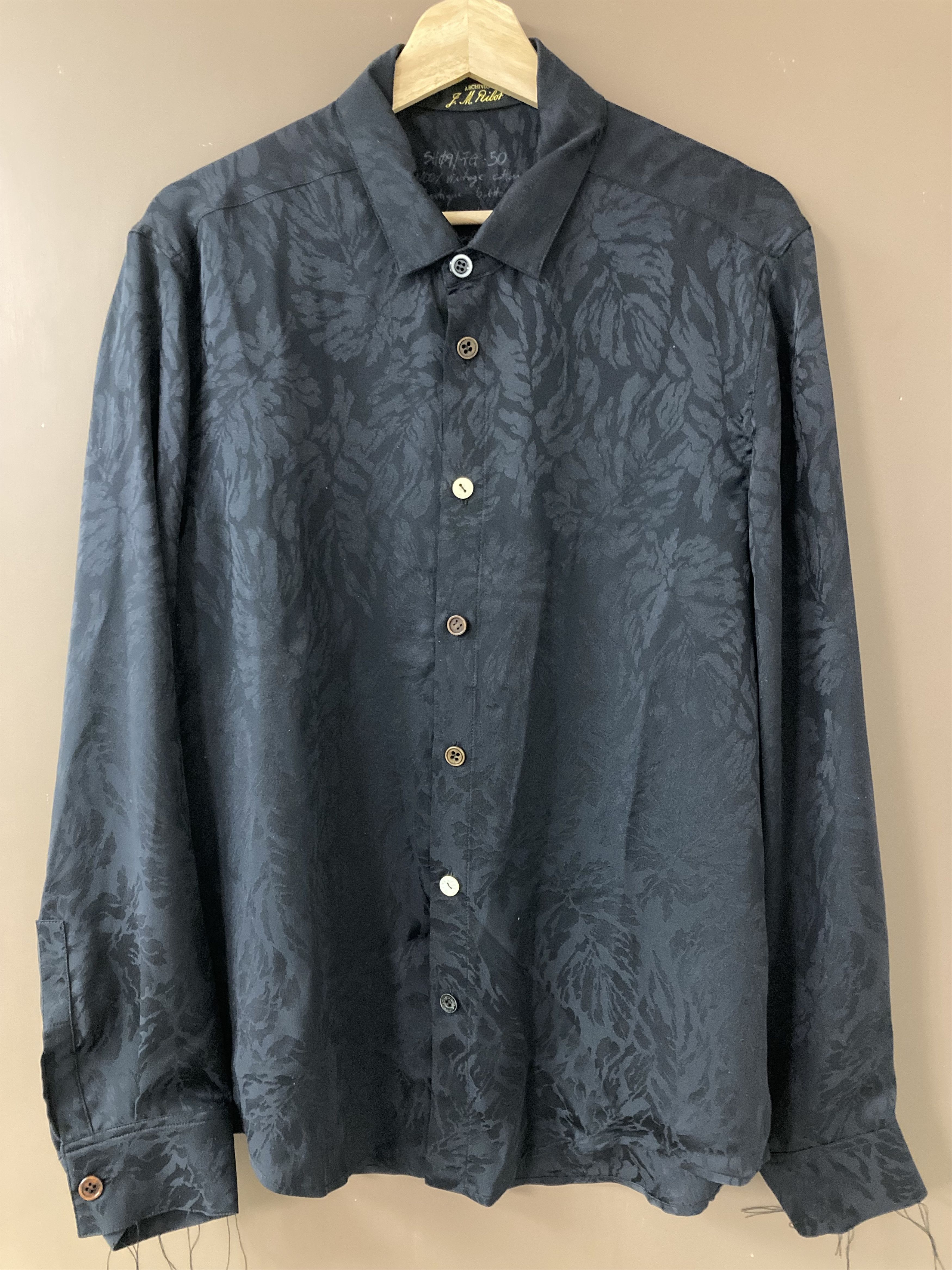 Archivio J.M. Ribot Archivio JM Ribot black patterned shirt Grailed