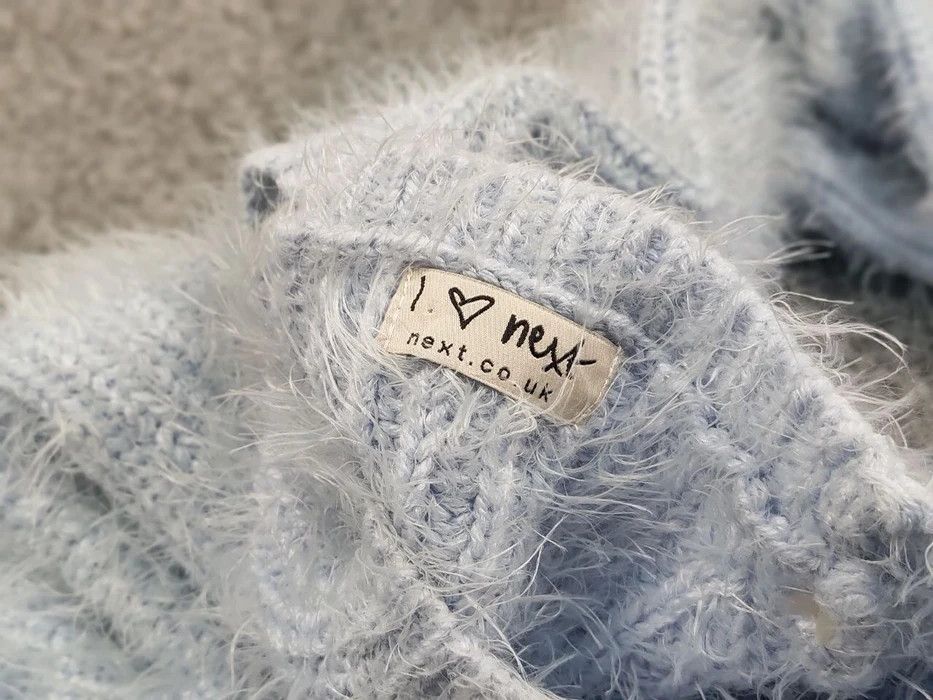 Japanese Brand Vintage Japanese Blue Mohair Style Fuzzy Crewneck Sweater Size US XS / EU 42 / 0 - 8 Thumbnail