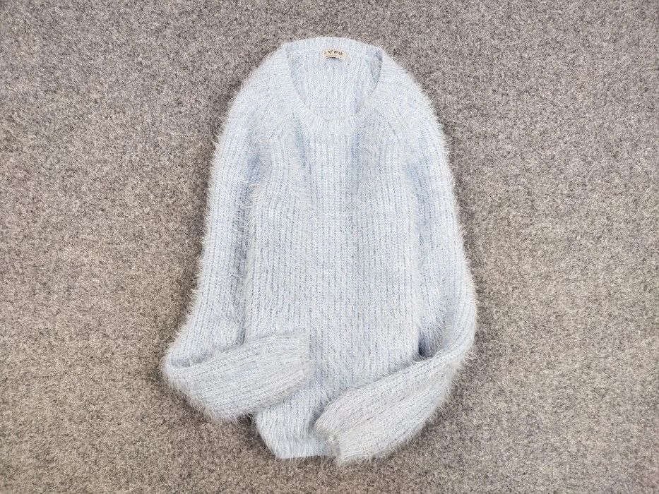 Japanese Brand Vintage Japanese Blue Mohair Style Fuzzy Crewneck Sweater Size US XS / EU 42 / 0 - 5 Thumbnail