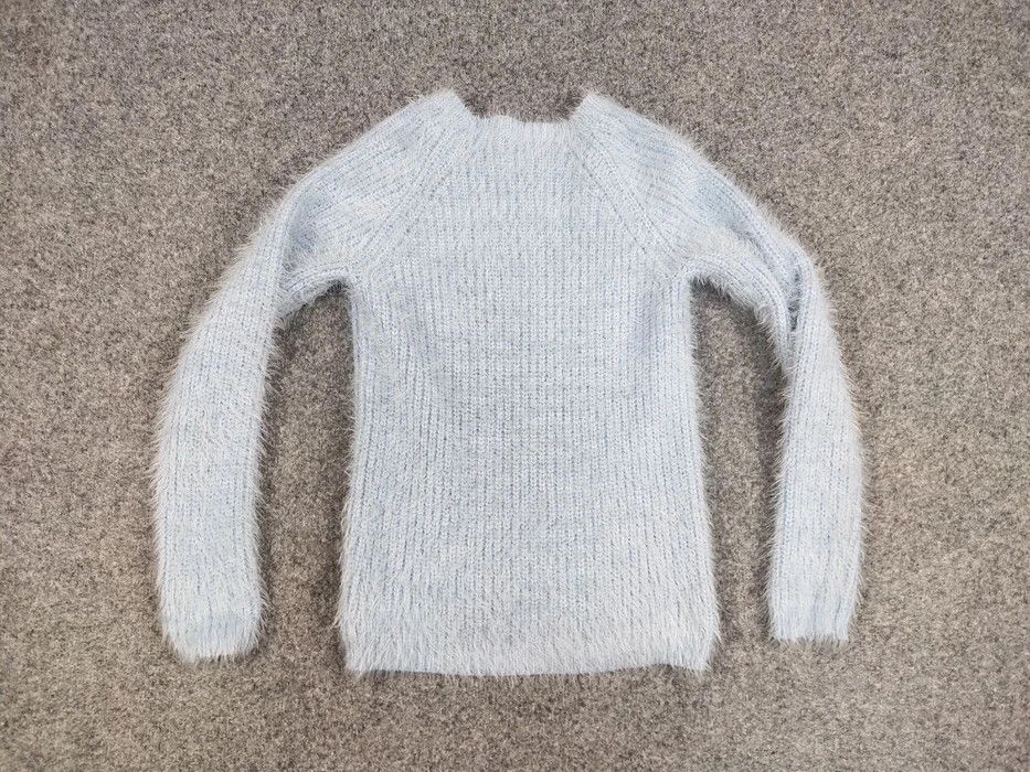 Japanese Brand Vintage Japanese Blue Mohair Style Fuzzy Crewneck Sweater Size US XS / EU 42 / 0 - 7 Thumbnail