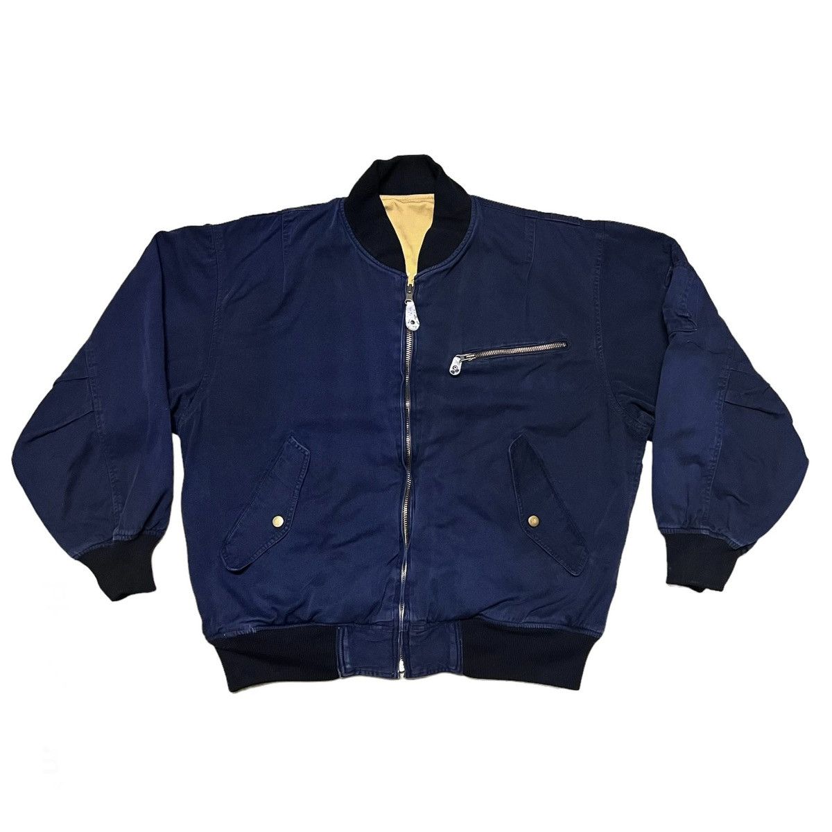 Vintage Crocodile Big Logo Reversible Bomber Jacket Distressed Size US M / EU 48-50 / 2 - 3 Thumbnail