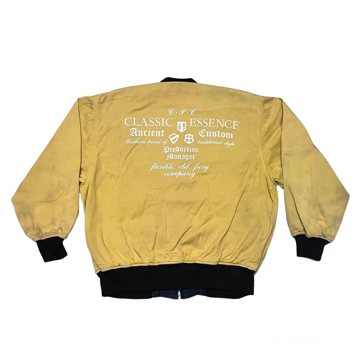 Vintage Crocodile Big Logo Reversible Bomber Jacket Distressed Size US M / EU 48-50 / 2 - 1 Thumbnail