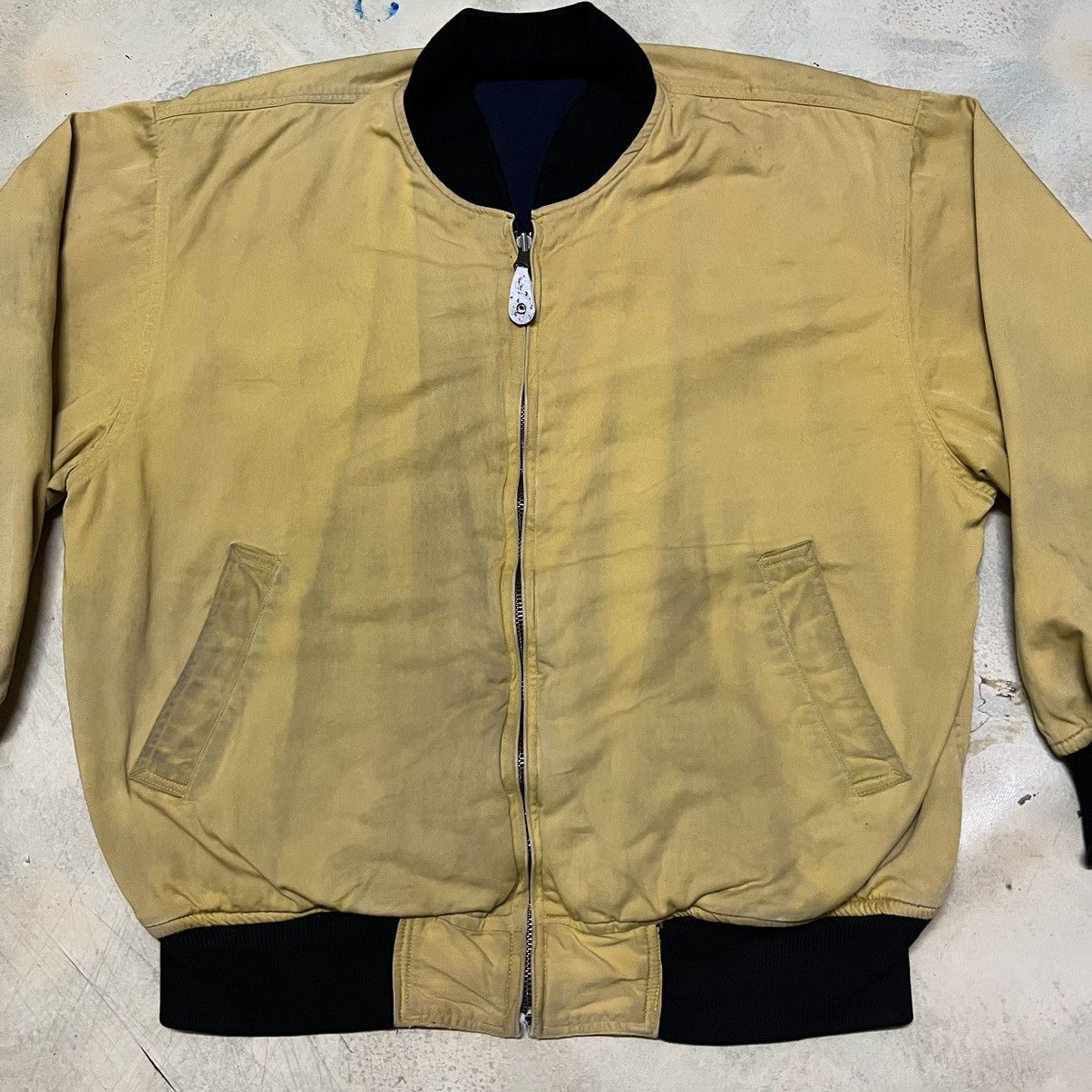 Vintage Crocodile Big Logo Reversible Bomber Jacket Distressed Size US M / EU 48-50 / 2 - 8 Thumbnail